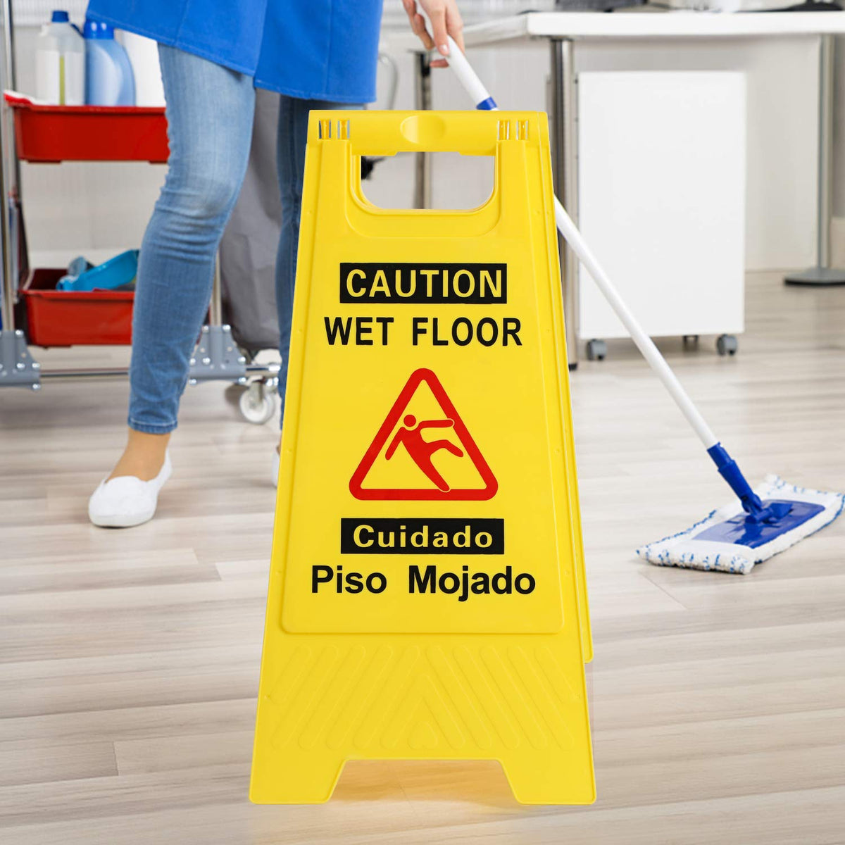 wet floor signs 6 piece double (6 Count)
