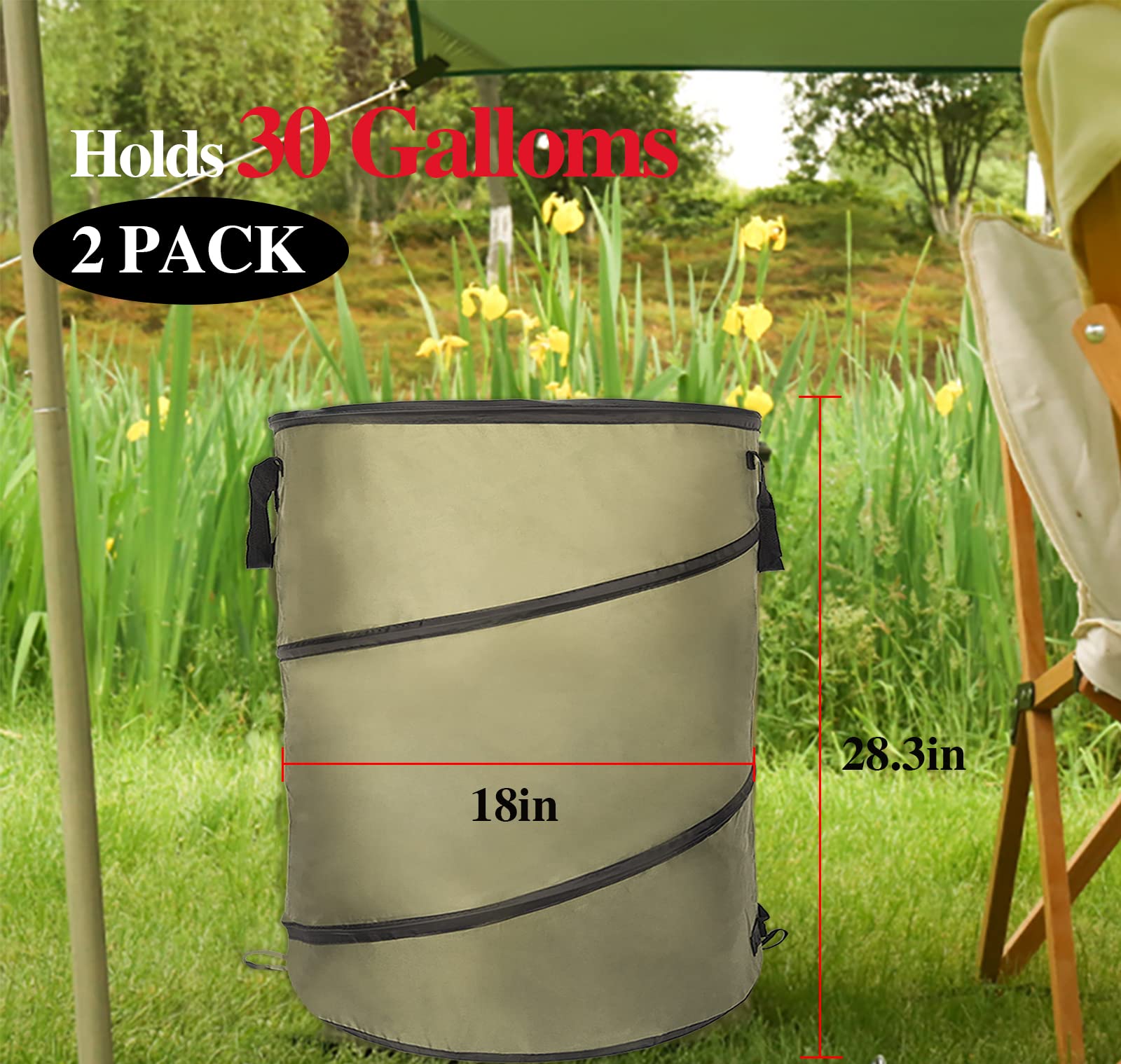 Collapsible Lawn and Leaf Bag Pop (2 Count)