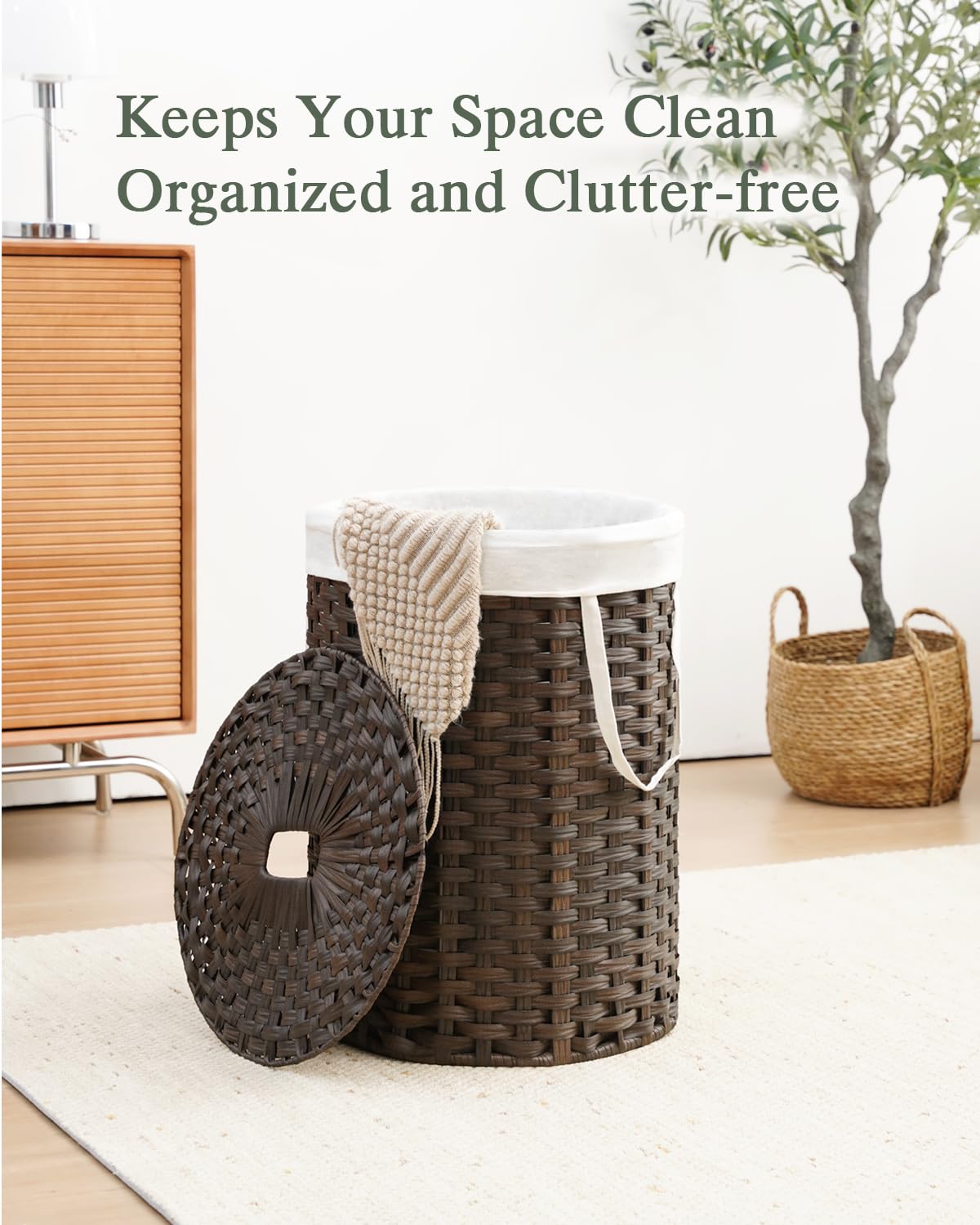 Laundry Hamper with Lid 23.8 Gal