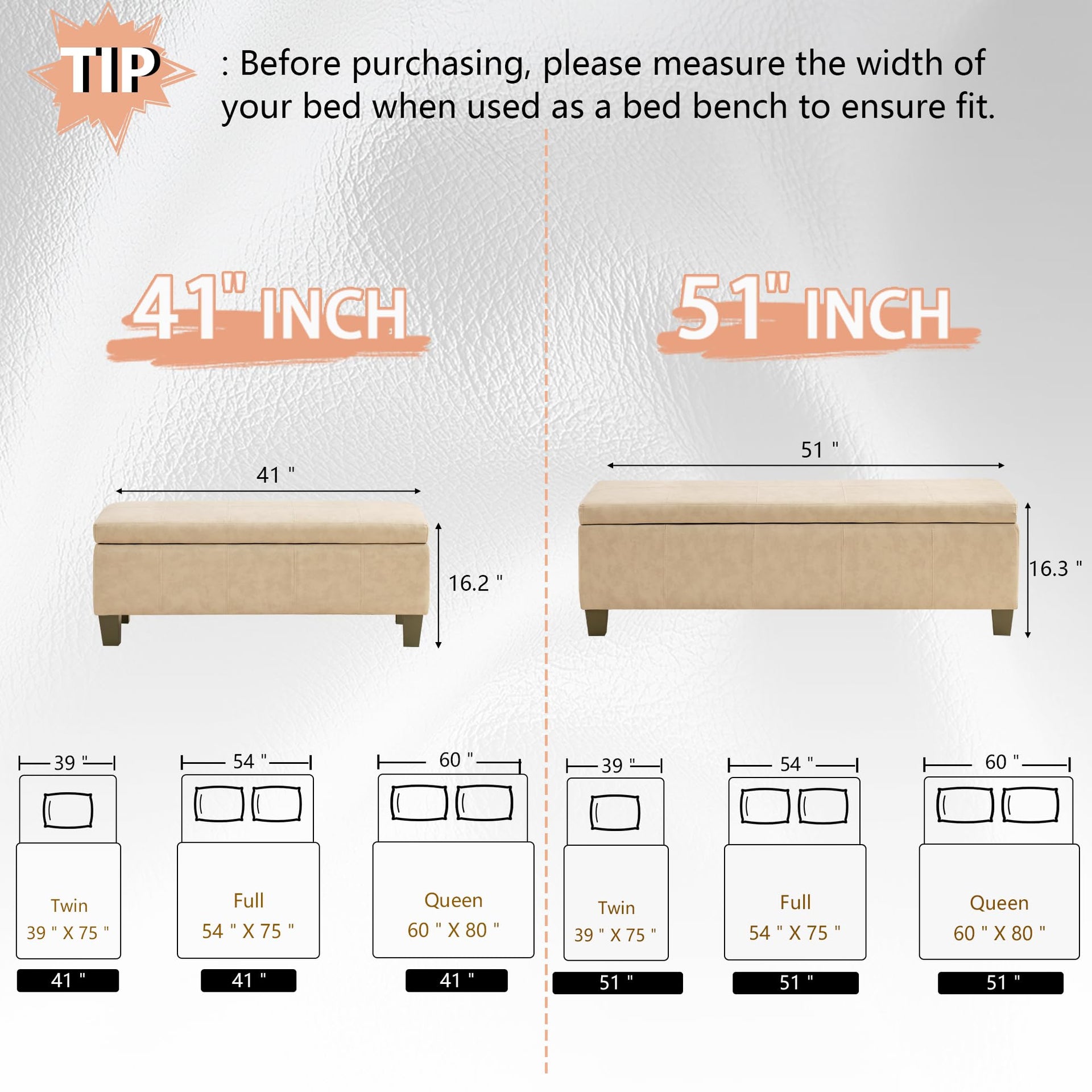 41" Storage Ottoman
