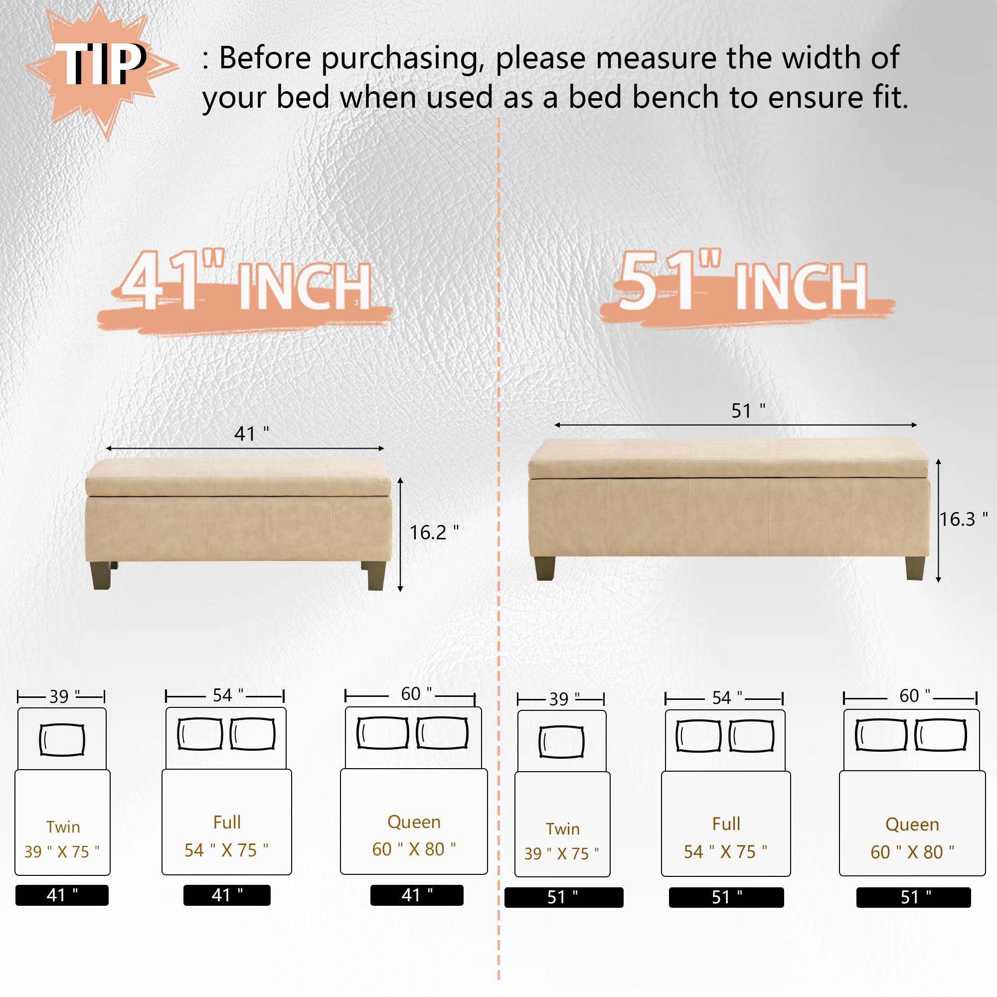 41" Storage Ottoman