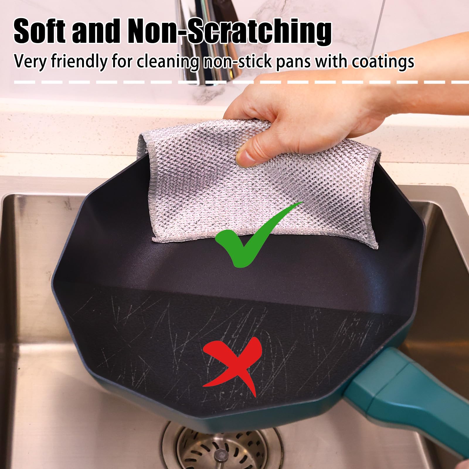 30 Pcs New Upgrade Steel Wire Dishcloth (30 Count)