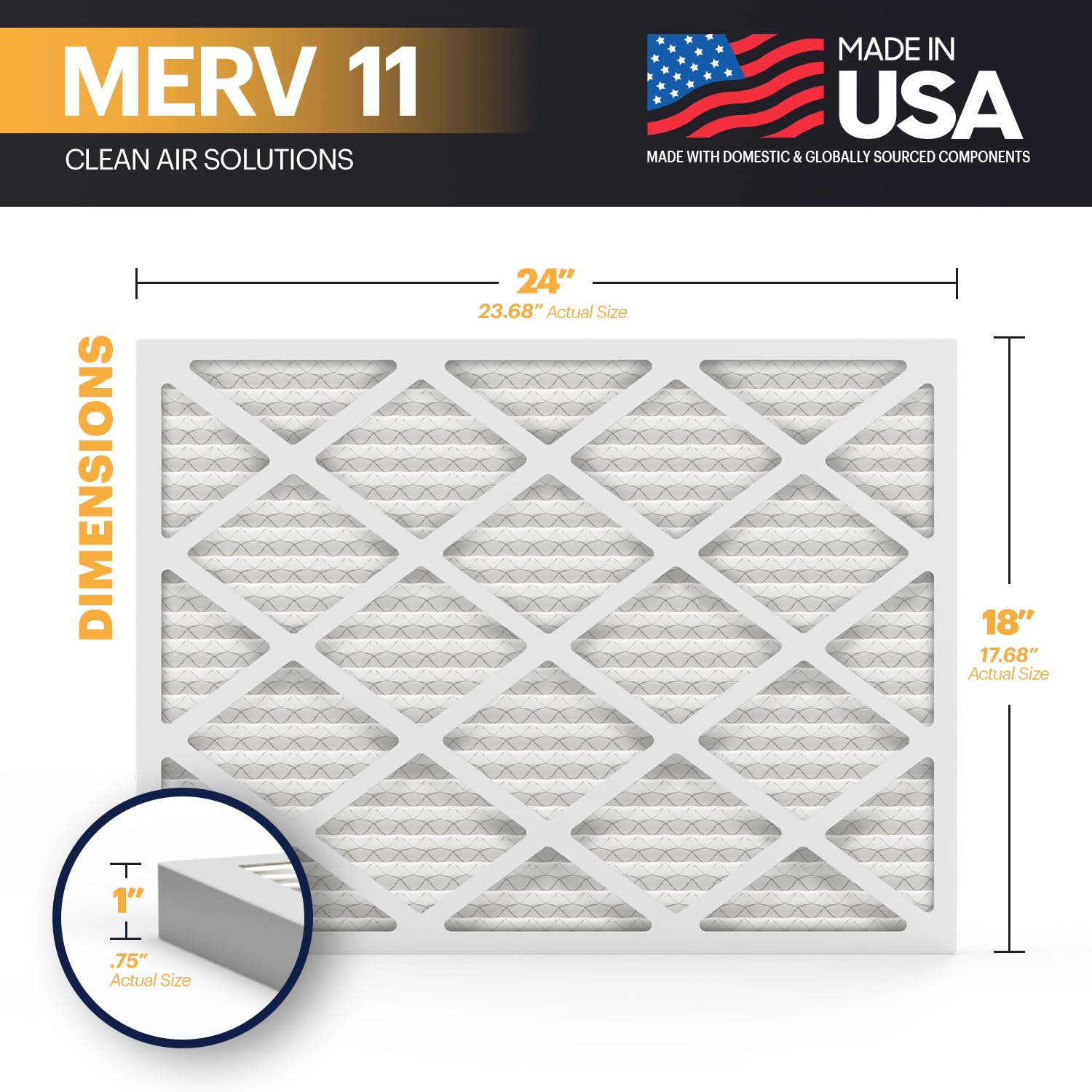 TruFilter 18x24x1 Air Filter MERV 11 (4 Count)