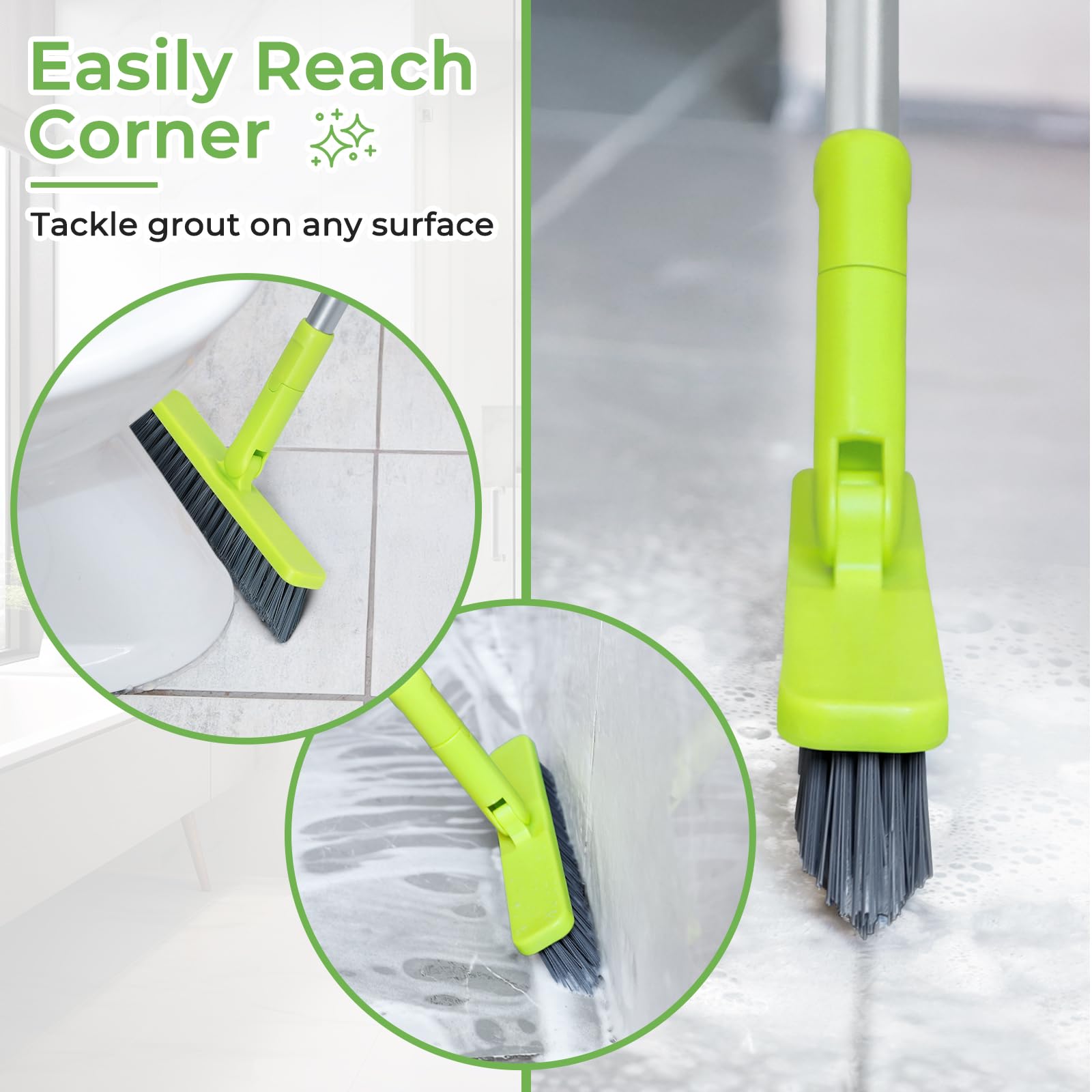 Grout Cleaner Brush with Long Handle