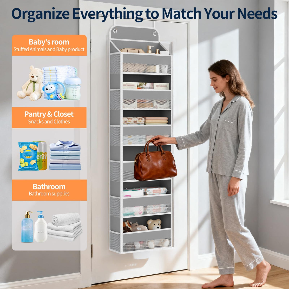 2 Pack Over The Door Organizer (2 Count)