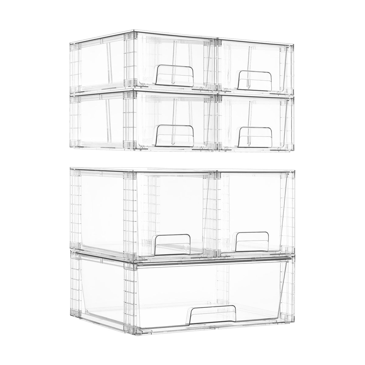 Clear Stackable Storage Drawers (7 Count)