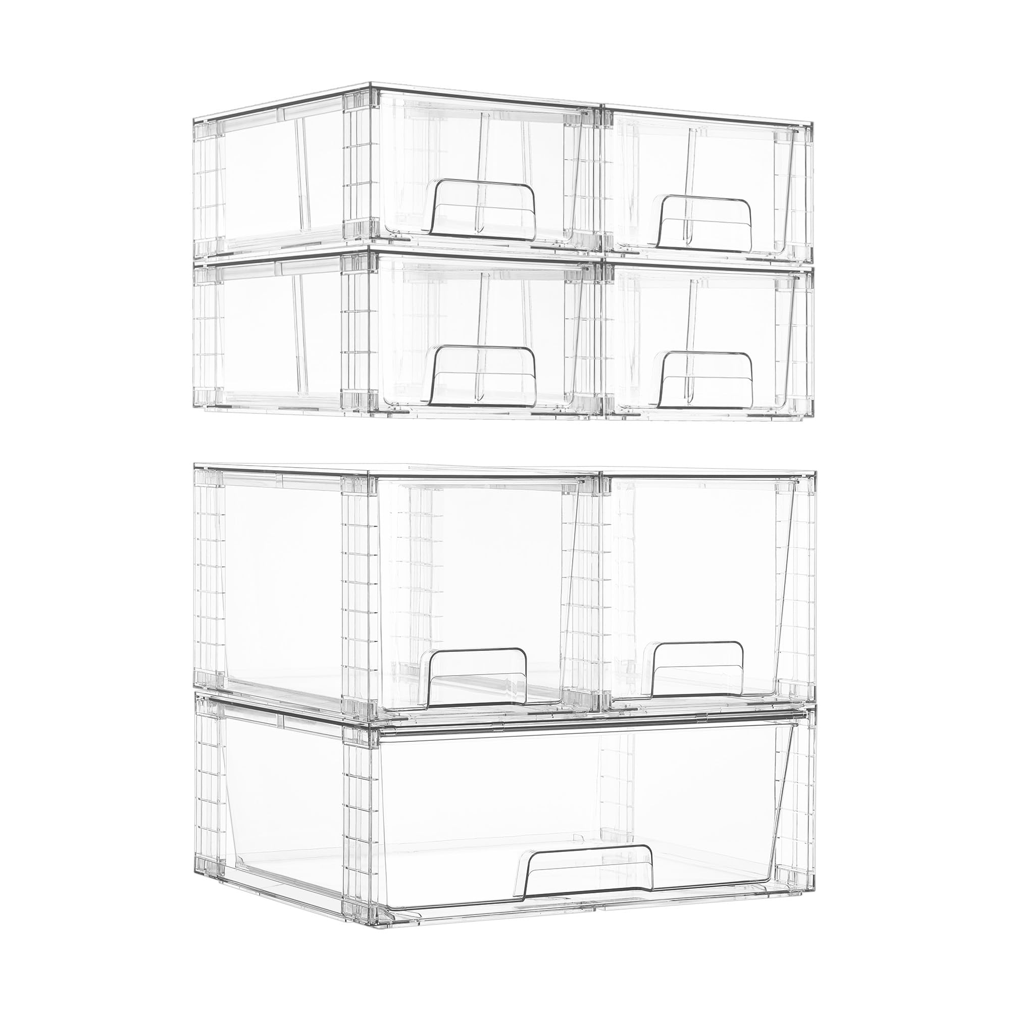 Clear Stackable Storage Drawers (7 Count)