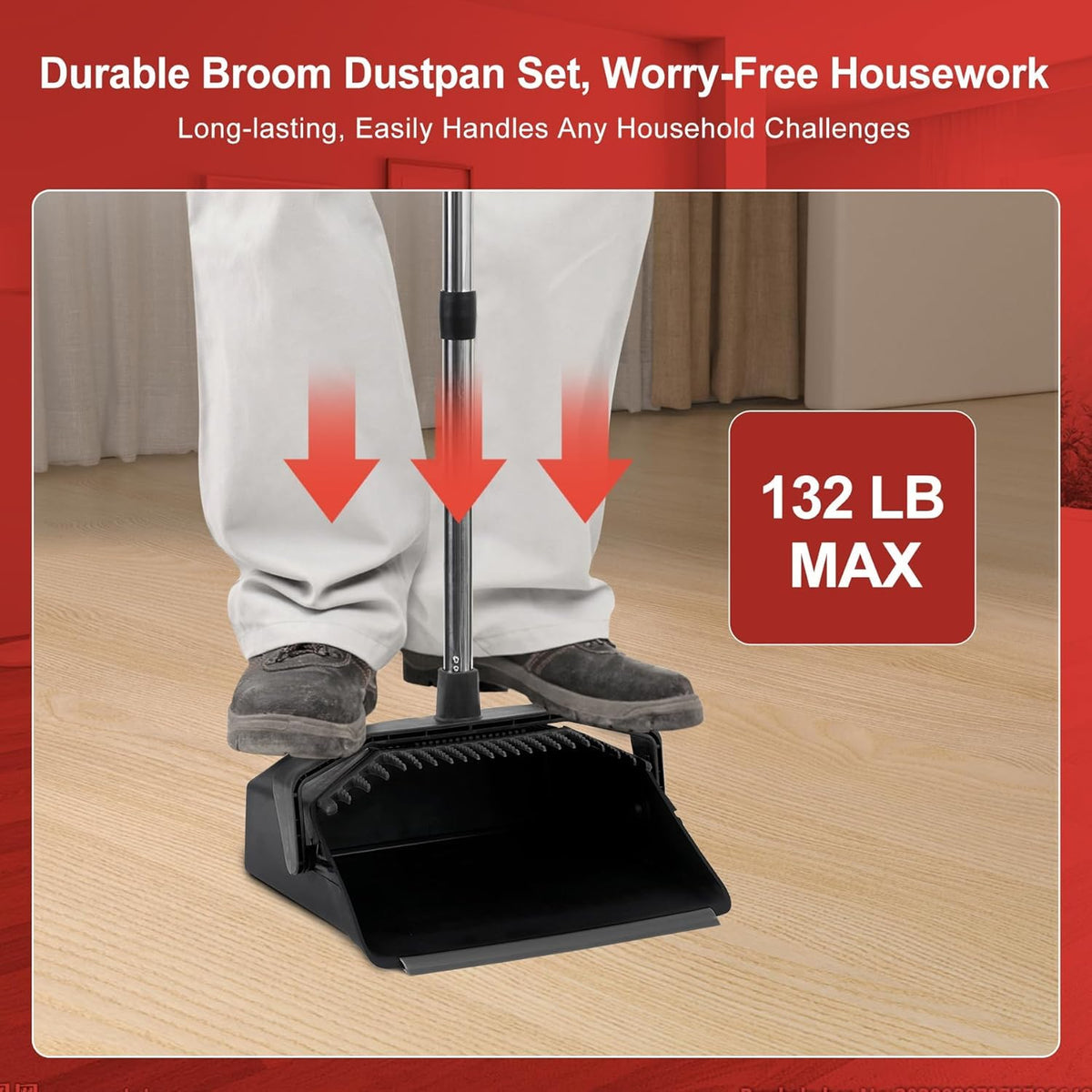 Broom and Dustpan Set for Home