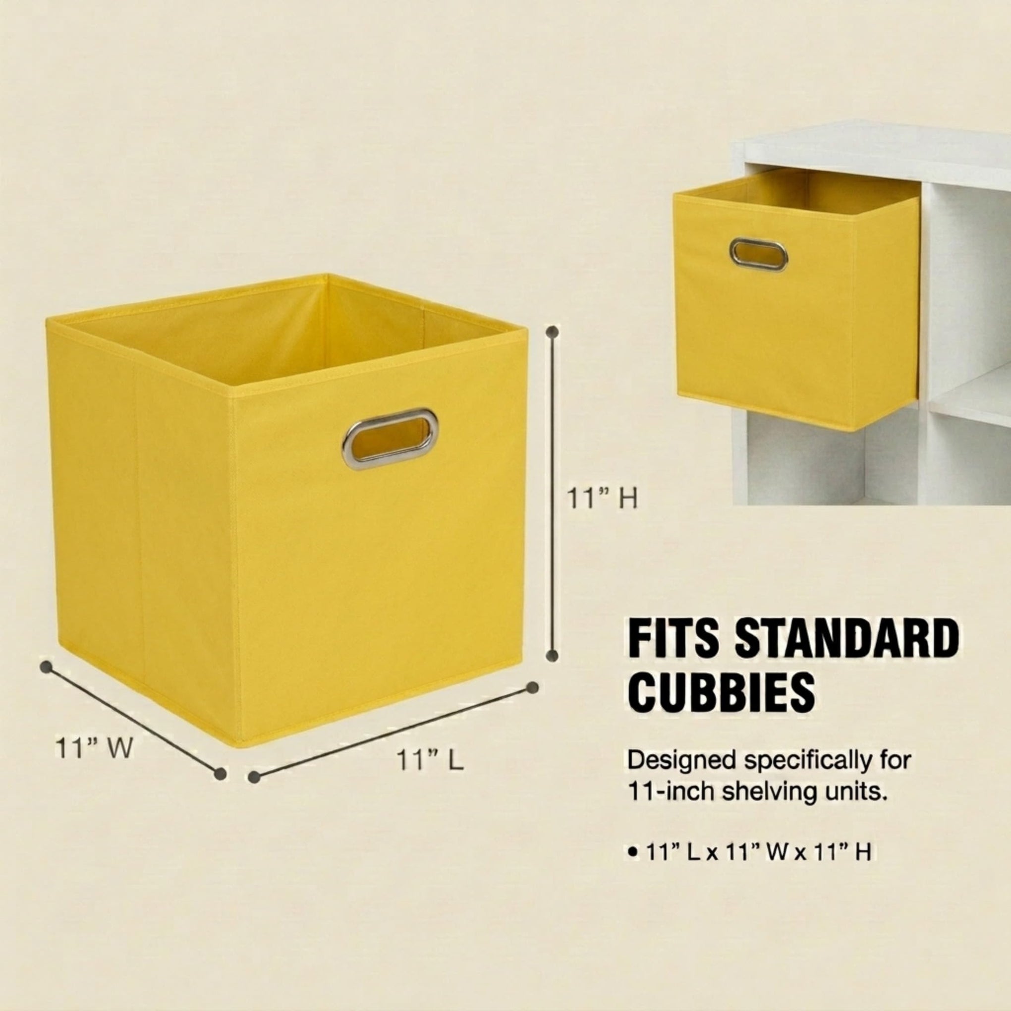 6 ct Open Fabric Cube Storage Bins