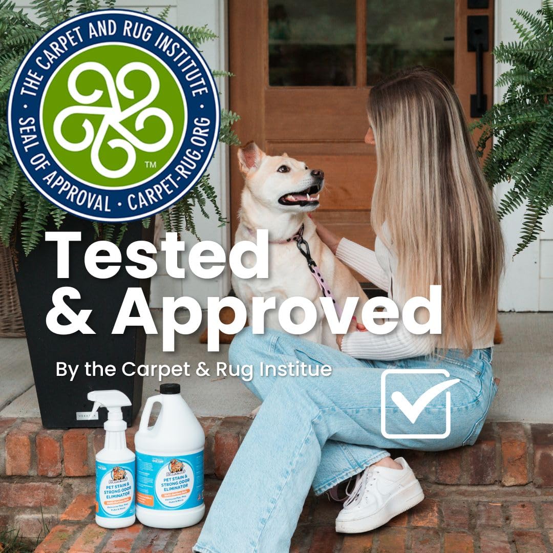 Extra Strength Cat or Dog Pee Stain & Permanent Odor Remover + Smell Eliminator (64 Ounce)