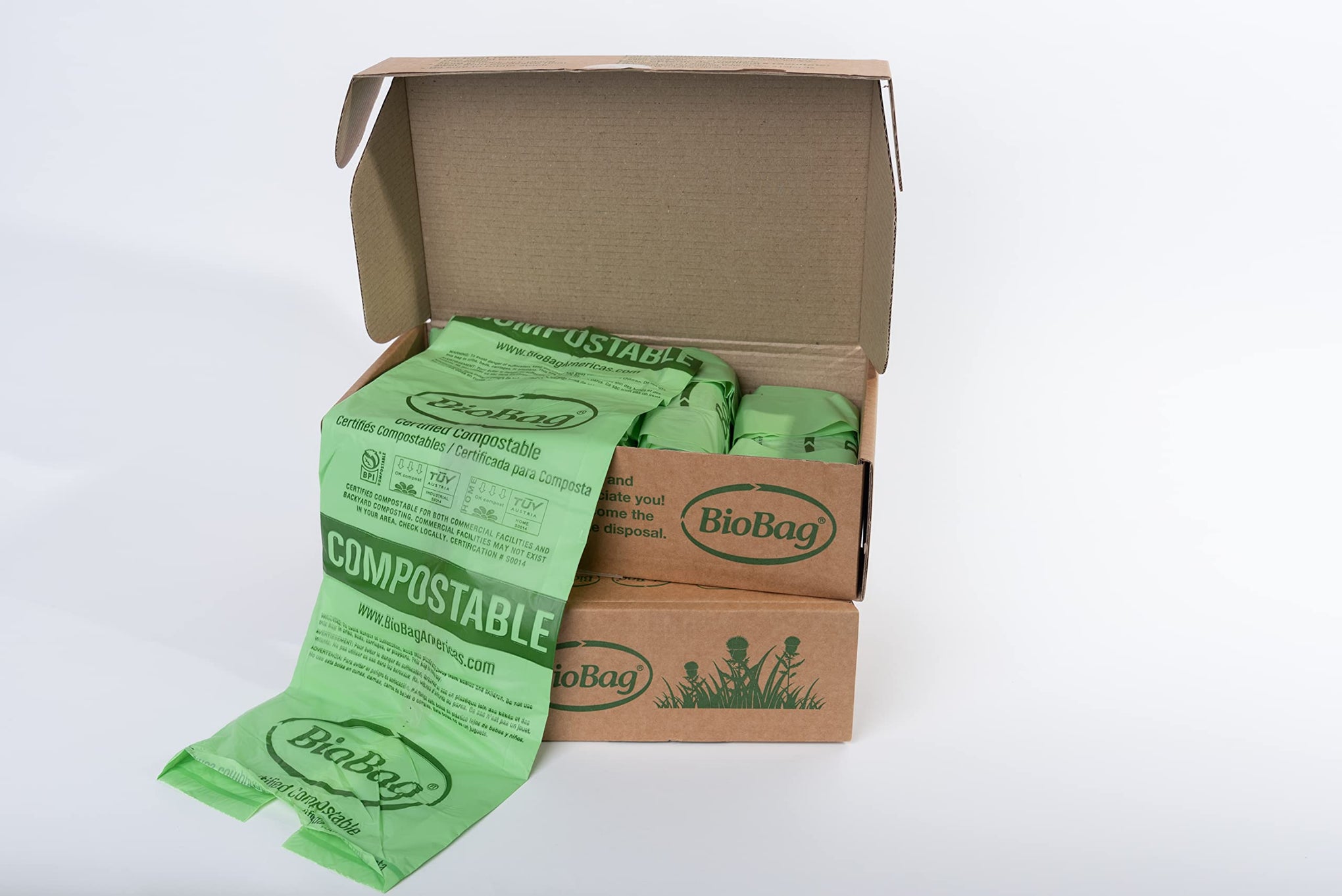 2.6 Gallon Compostable Bags with Handles by BioBag