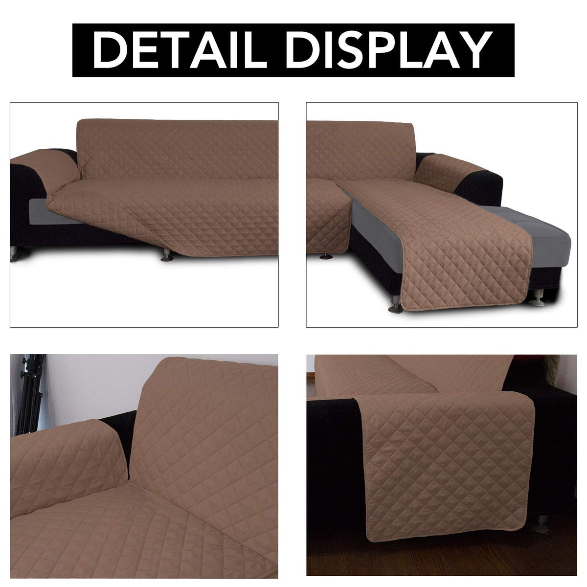 Reversible L Shape Sectional Couch Cover