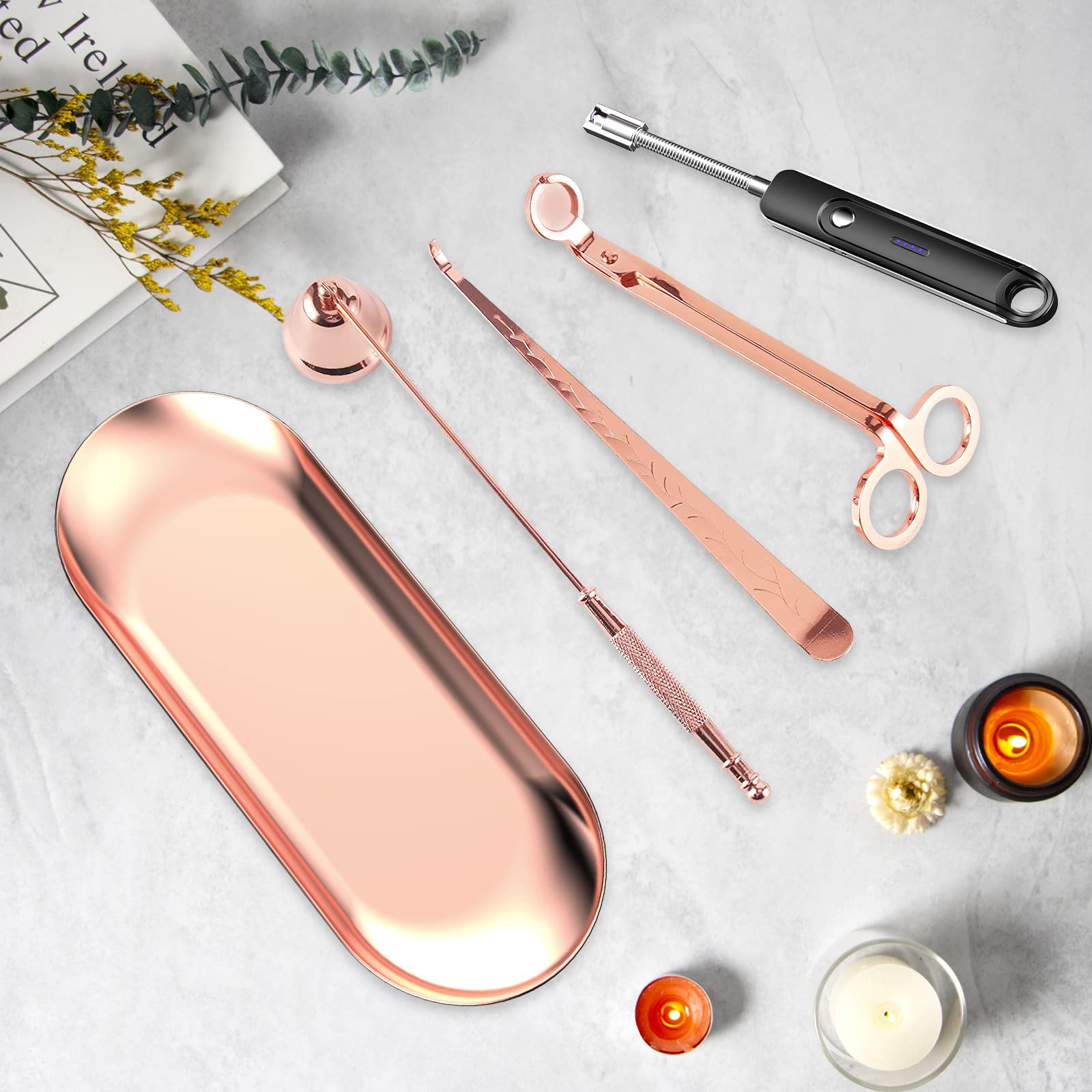 5Pcs Accessory Set with Rechargeable Electric Lighter