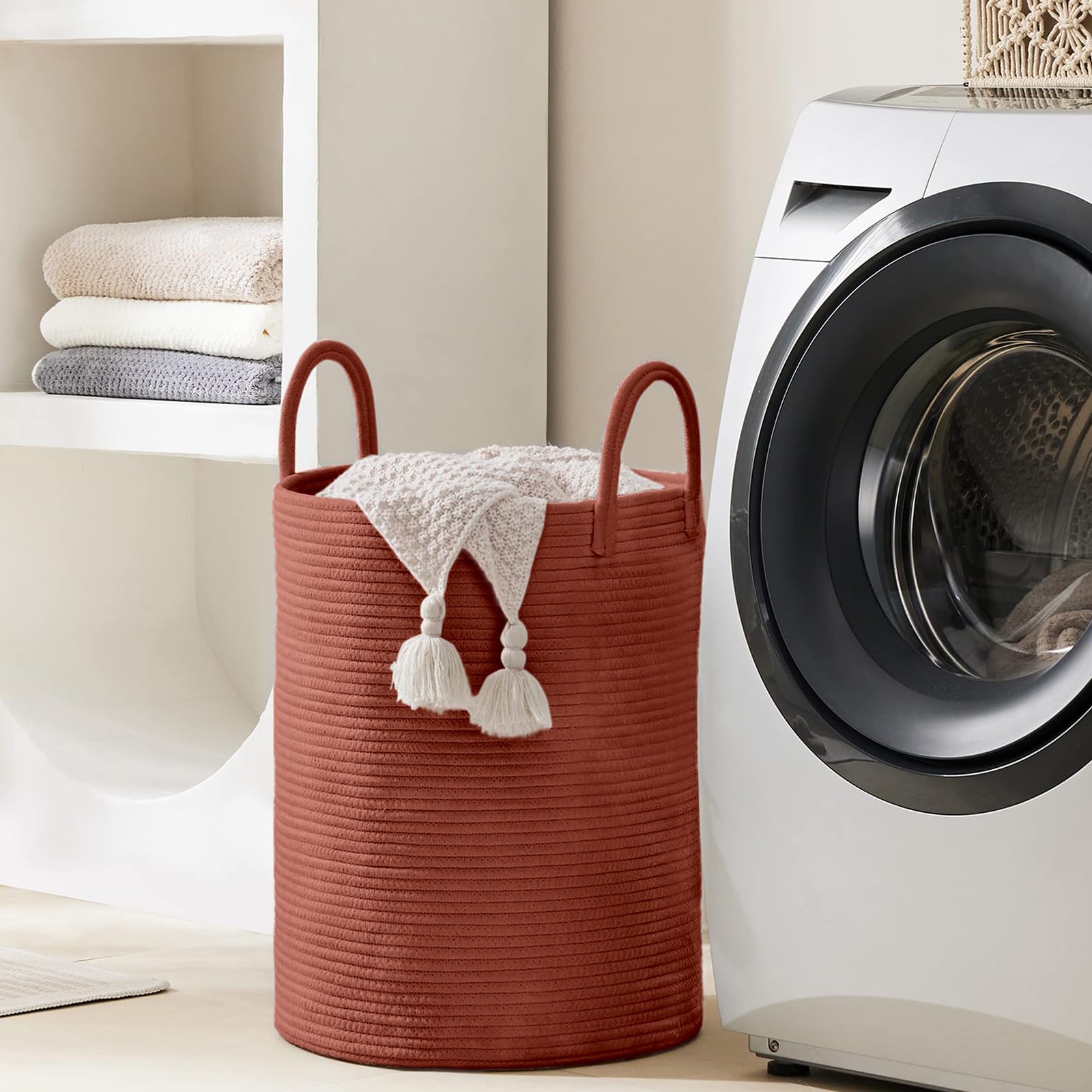 Cotton Rope Laundry Hamper Basket (1961.2133 Fl Oz) - ModHome Supplies