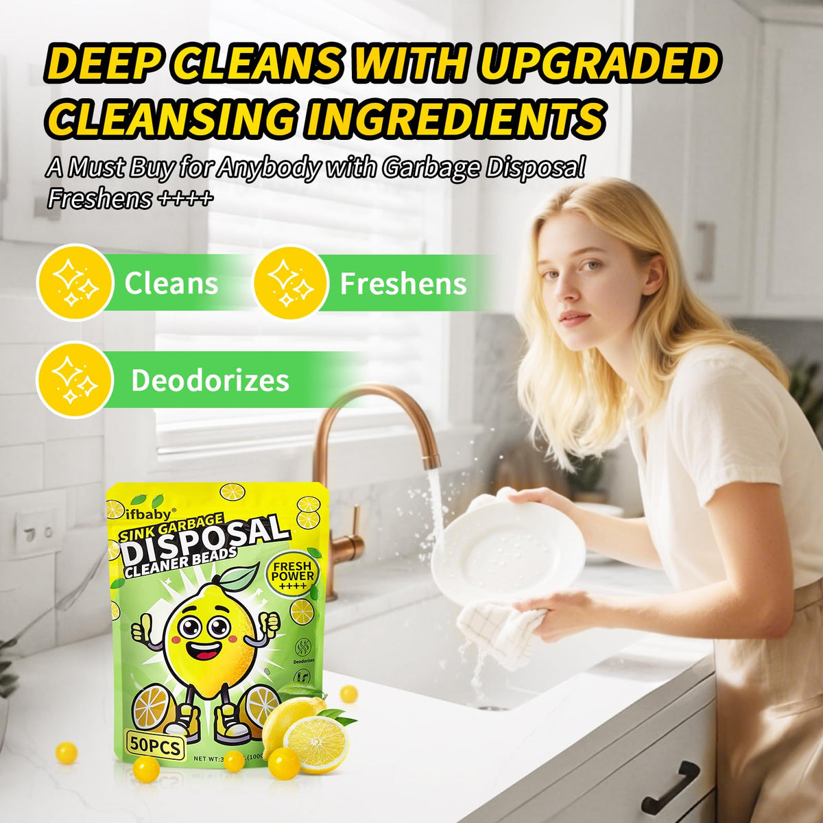 50 Count Garbage Disposal Cleaner and Deodorizer (6.7 Ounce)