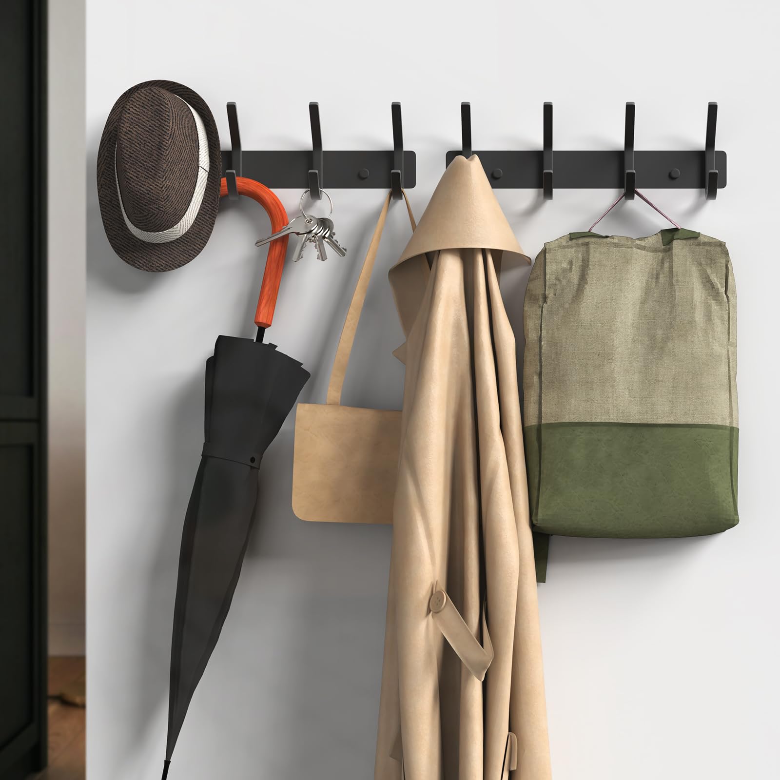 Wall Hooks Heavy Duty Aluminum Towel Hooks for Hanging Coat