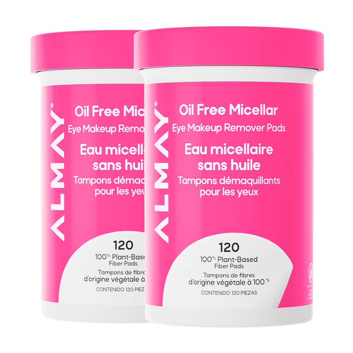 Oil Free Micellar Eye Makeup Remover Pads (240 Count)