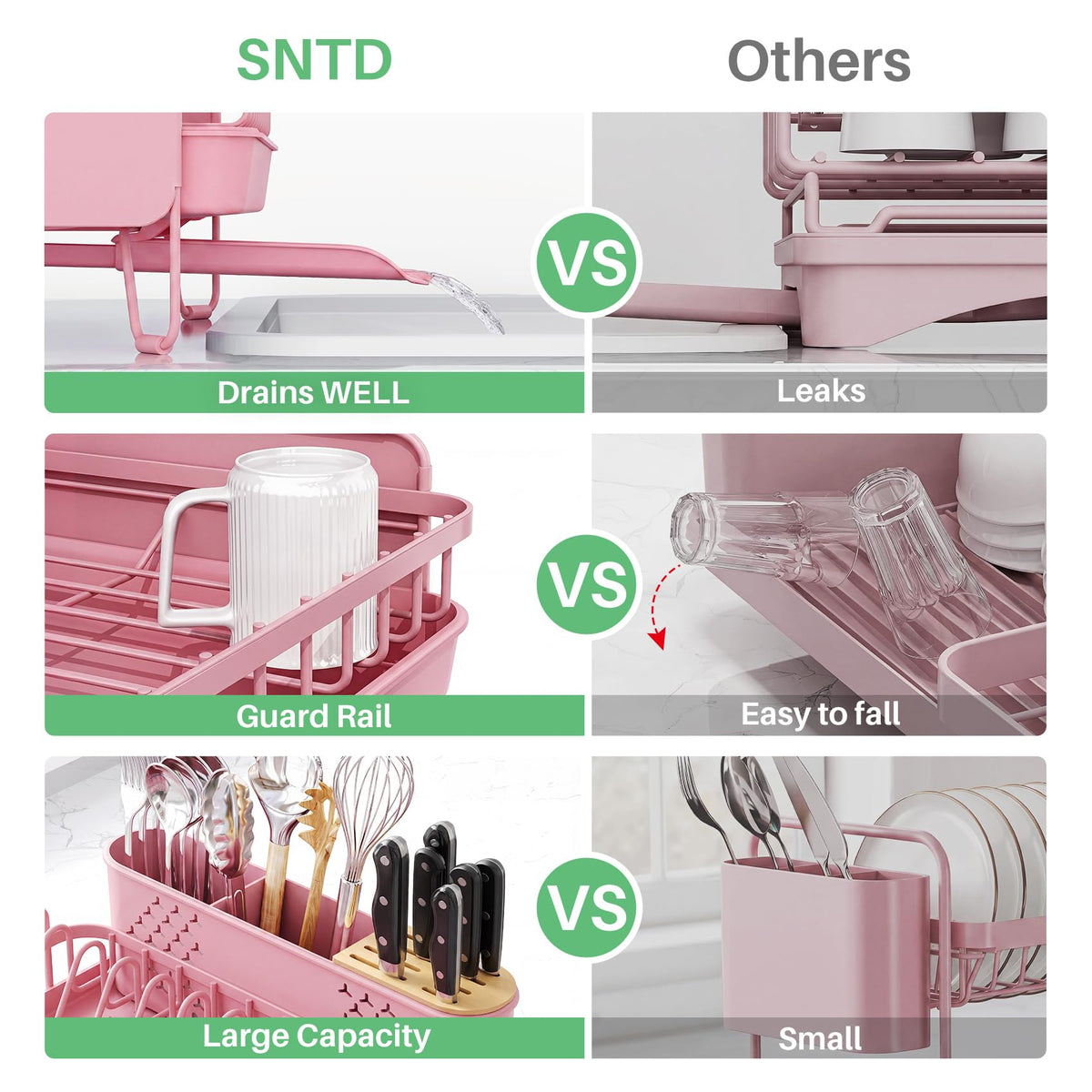 Large Dish Drying Rack for Kitchen Counter