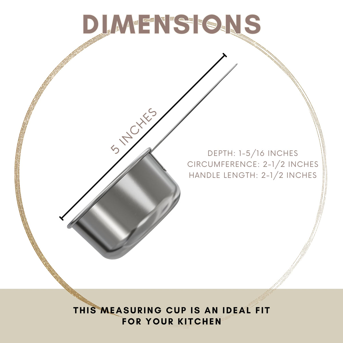 1 3 Cup Stainless Steel Measuring Cup (12 Count)
