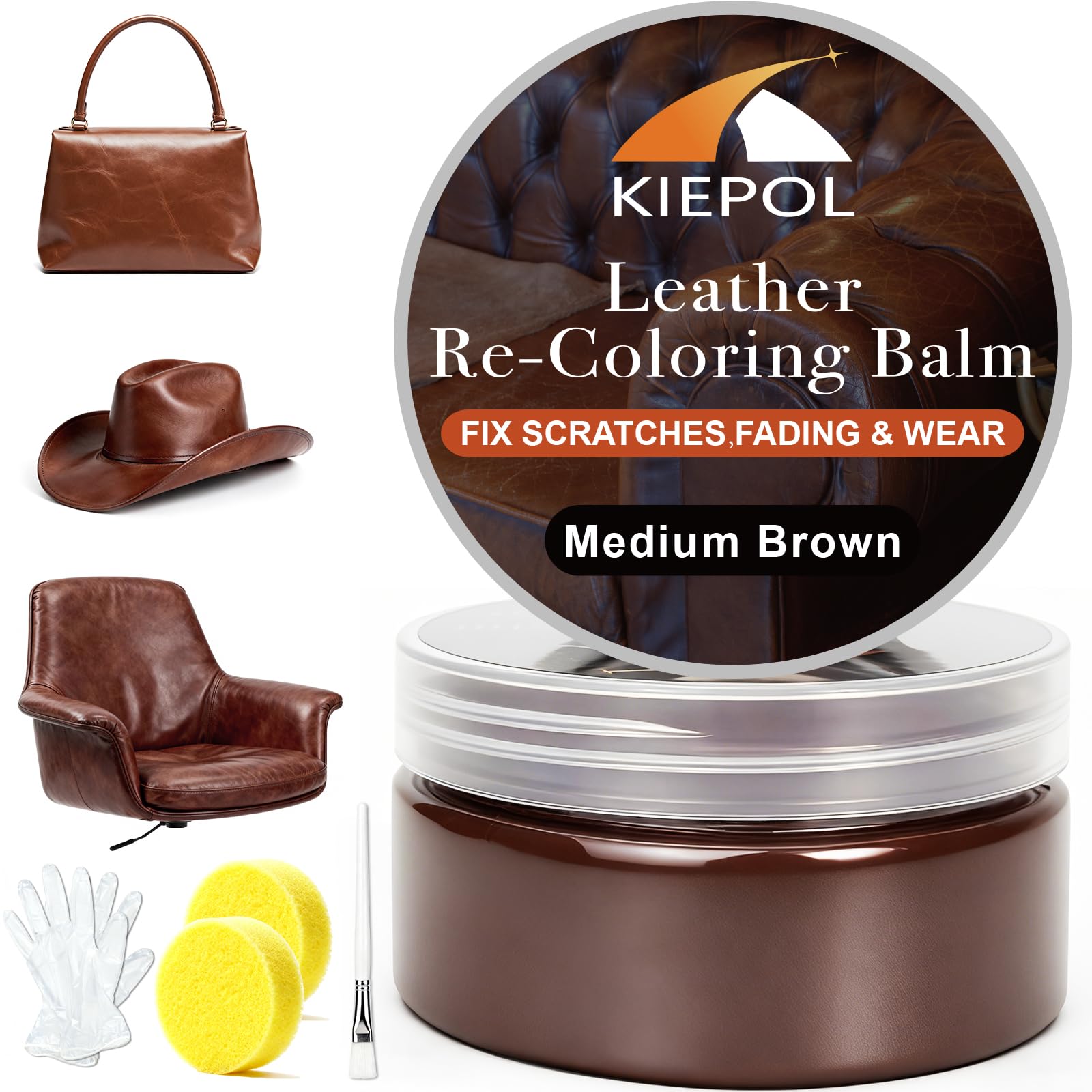 Medium Brown Leather Repair Kit