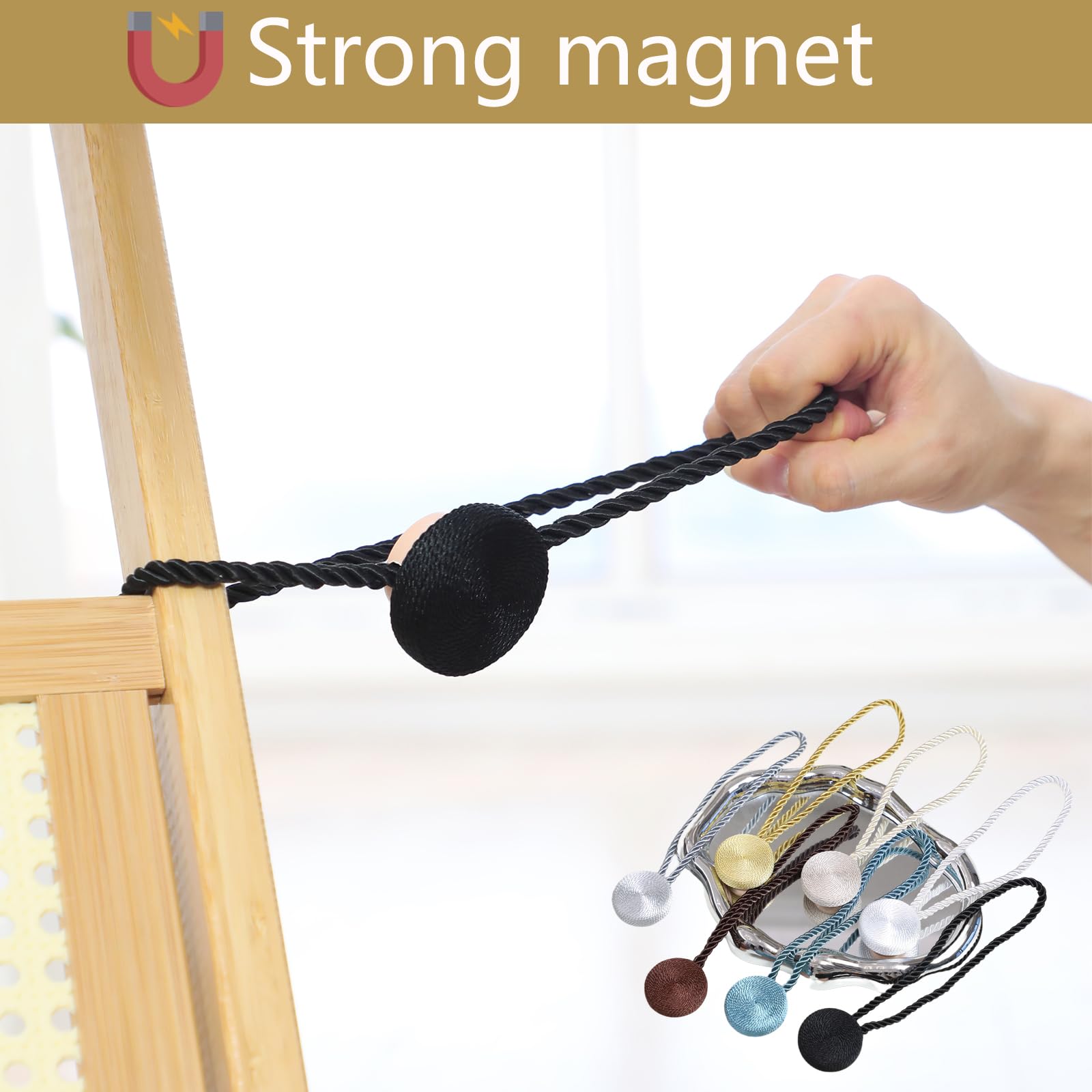 Magnetic Curtain Tiebacks (4 Count)