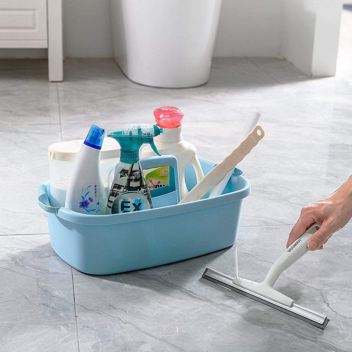 Multi Purpose Plastic Cleaning Caddy with Handle