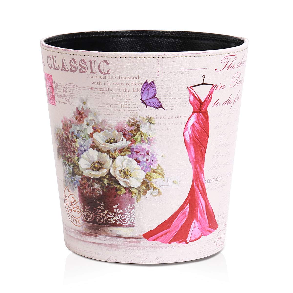 PU Leather Small Trash Can Wastebasket