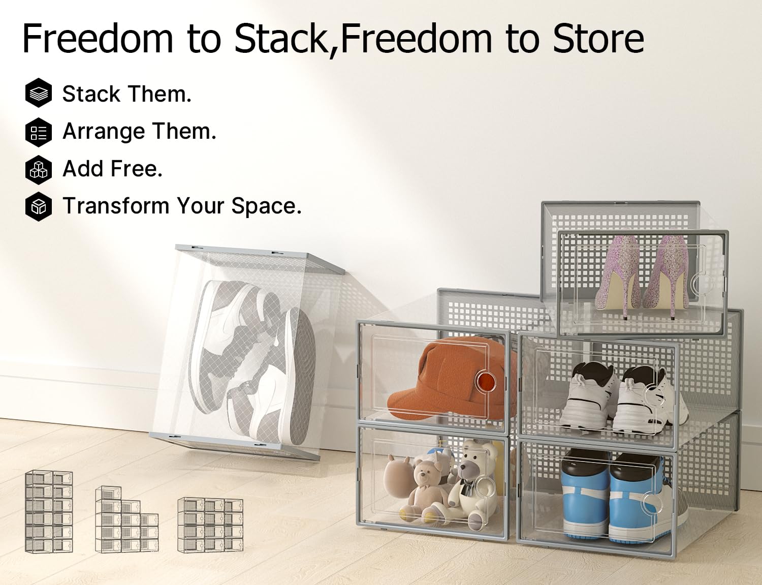 XX Large Shoe Storage Boxes 12 Pack (12 Count)