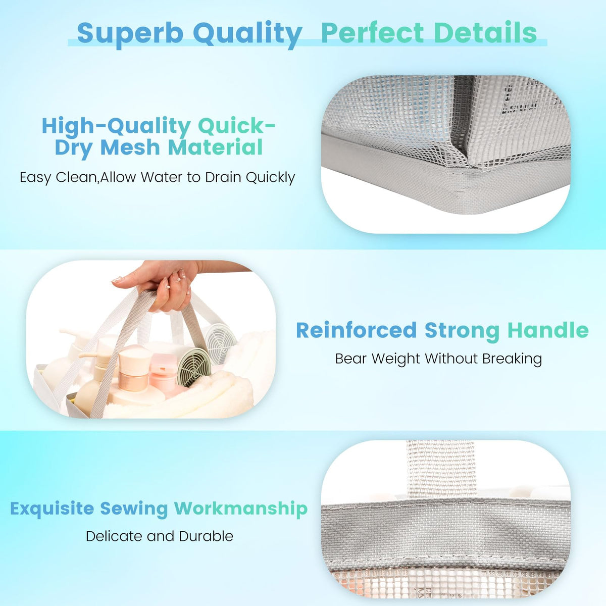 Shower Caddy Portable for College Dorm Room Essentials for Girls with 9 Pockets