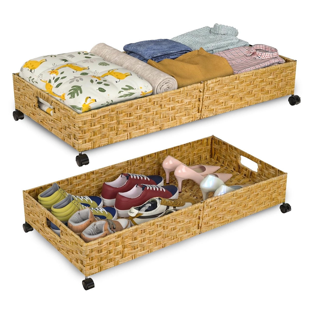 Under Bed Storage Containers with Wheels (2 Count)