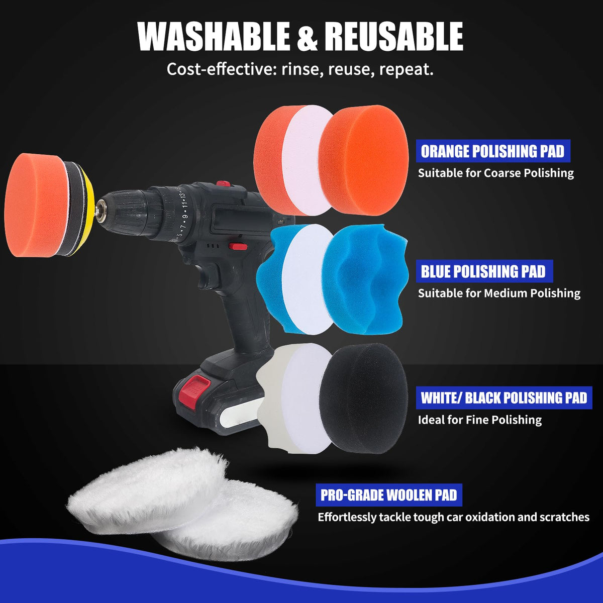 133 PCS Sanding Disc Drill Polishing Kit Sanding Attachment (133 Count)
