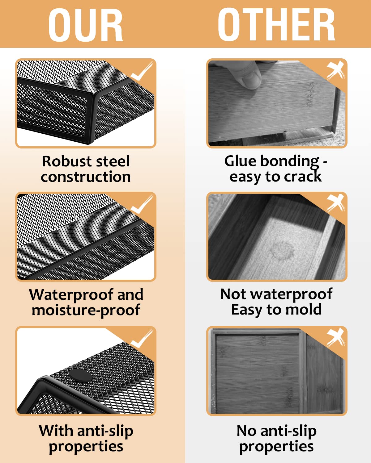 kitchen drawer organizer (4 Count)