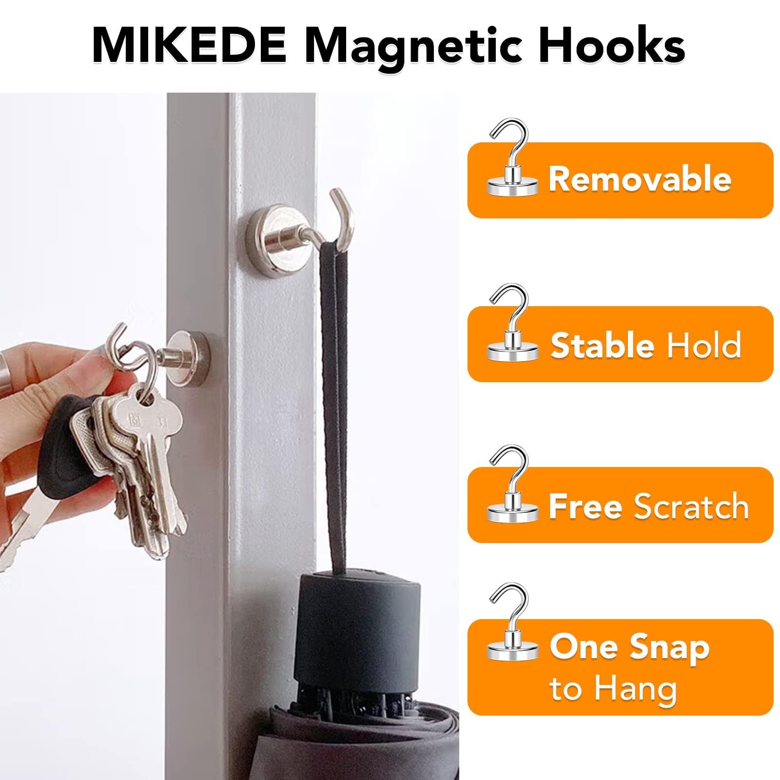 Magnetic Hooks 85lbs Strong Magnets Hook 18 Pack