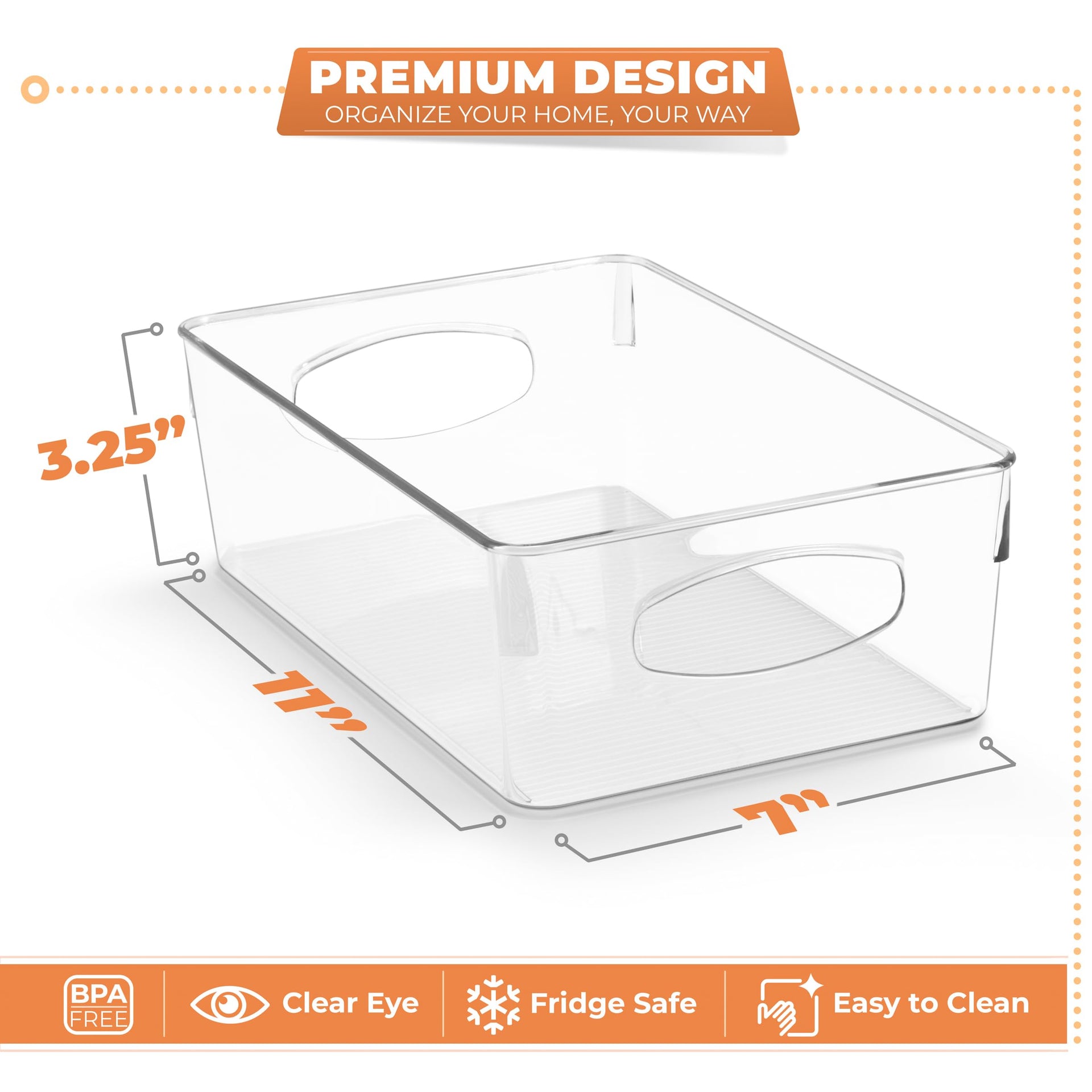 Large Clear Plastic Storage Bins (10 Count)