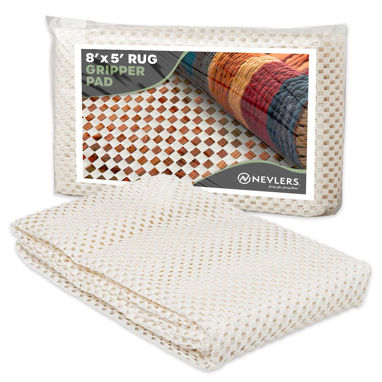 5'x8' Anti Skid Rug Gripper for Hardwood Floors & Other Surfaces (40 Sq Ft)