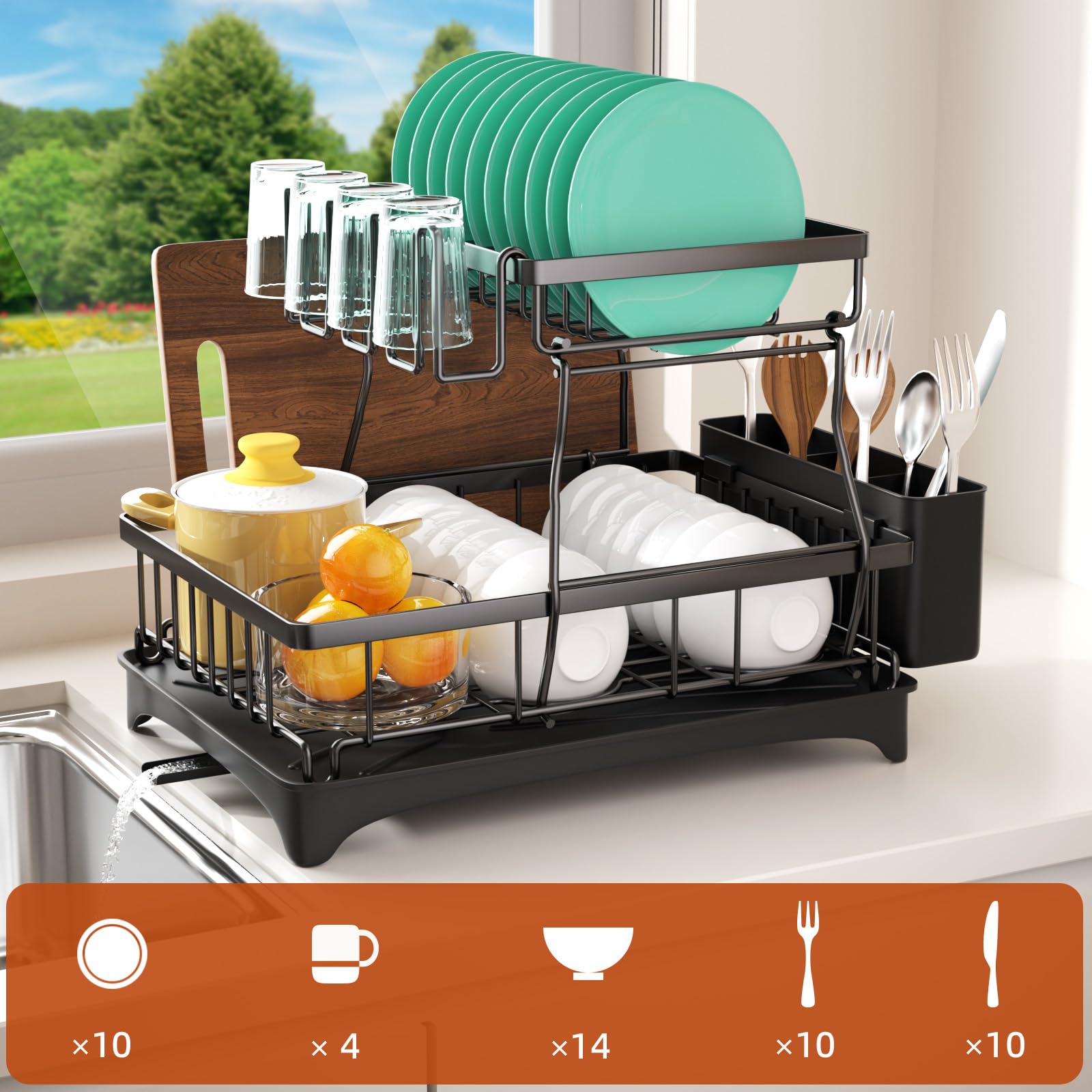 2 Tier Dish Drying Rack