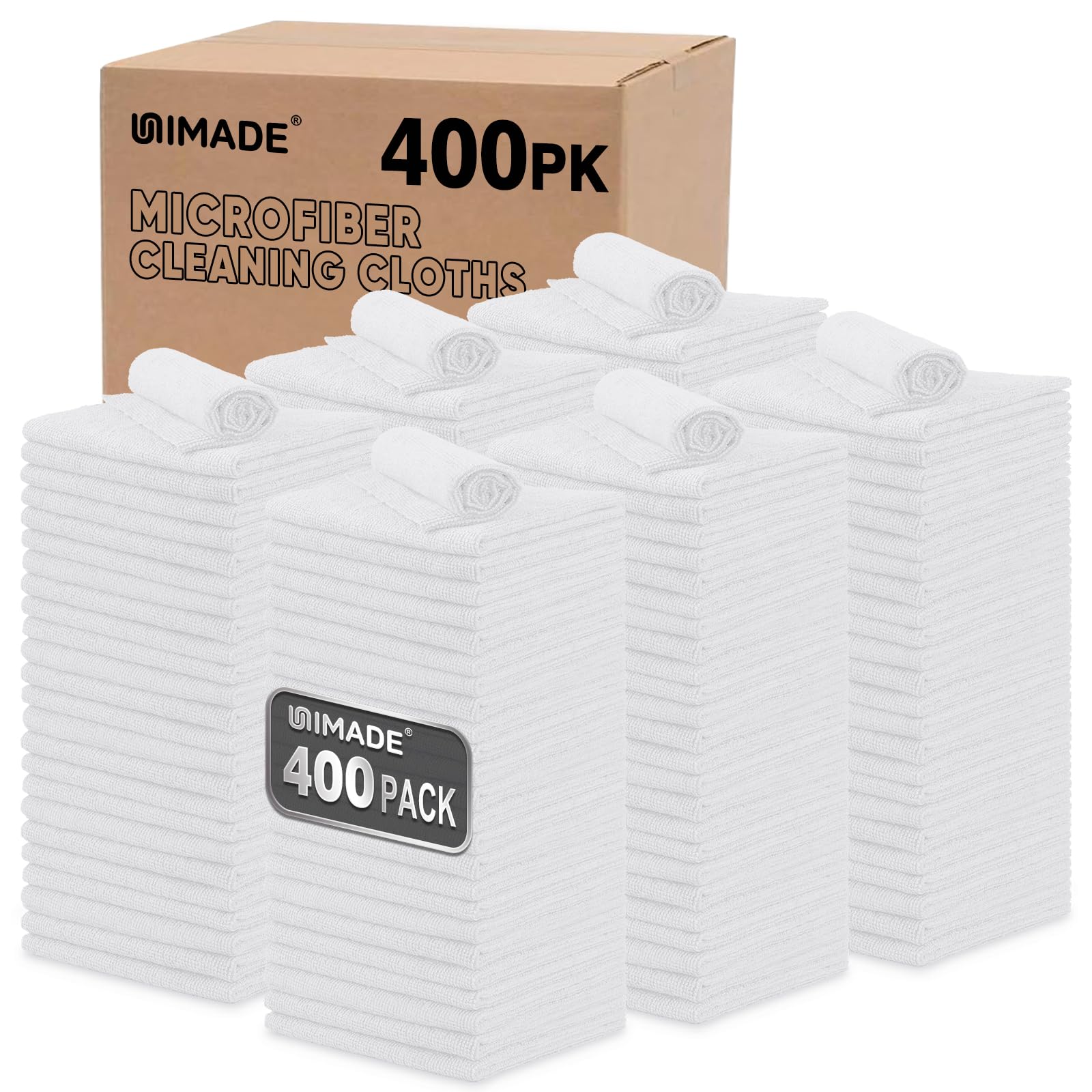 Shop Towels 400 Pack Commercial Grade Work Rags Microfiber Towels (400 Count)