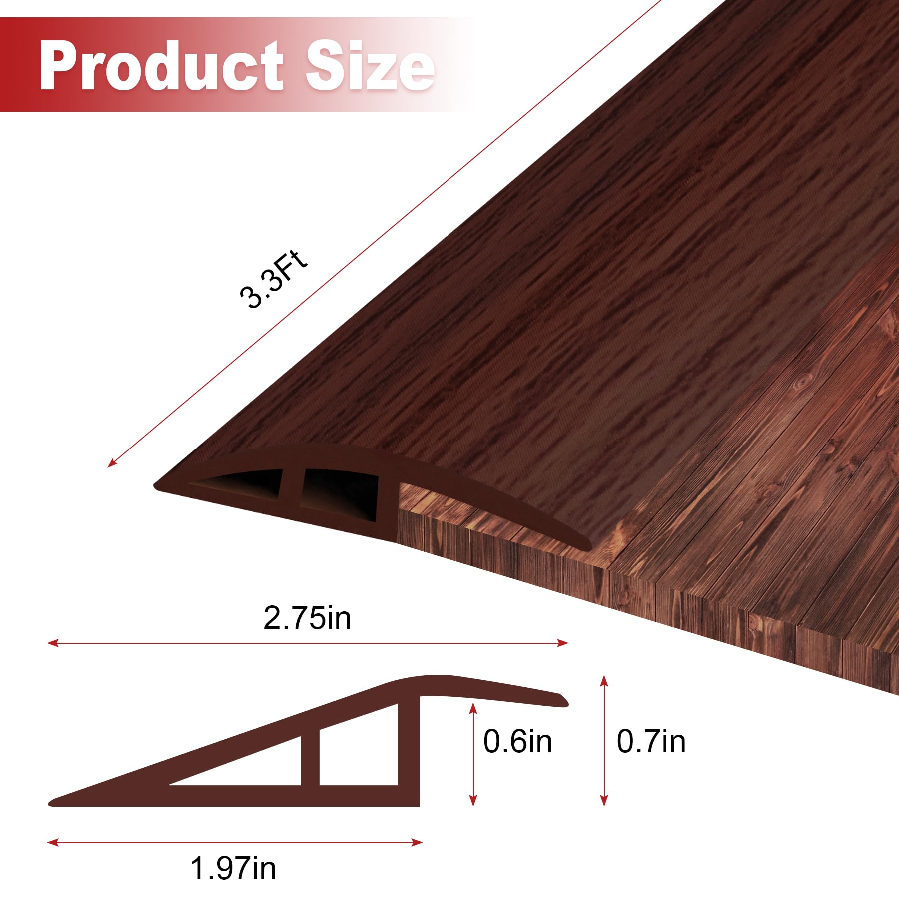 Carpet Floor Transition Strip (3.3 Foot)