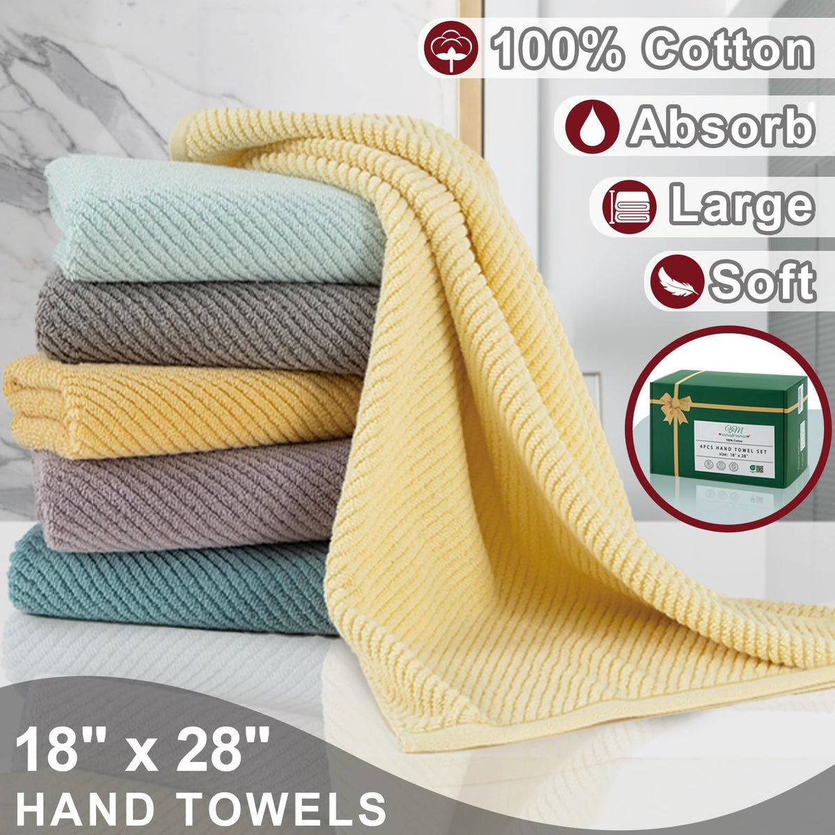 Hand Towels 4PC (4 Count)