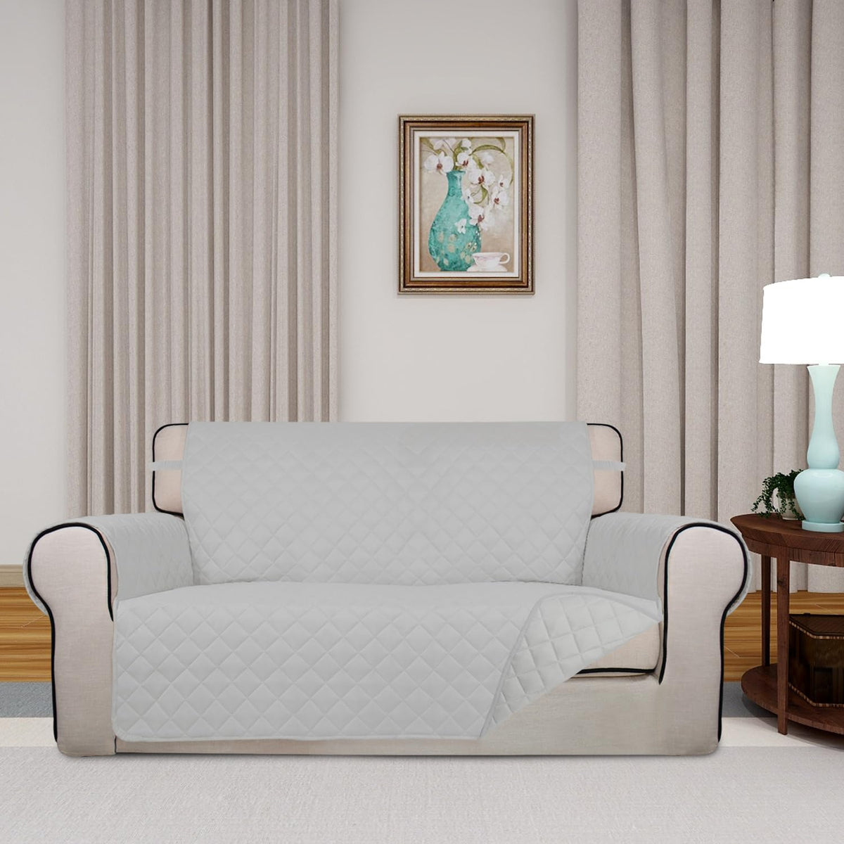 Reversible Quilted Couch Covers for Dogs Loveseat Sofa Cover 54"