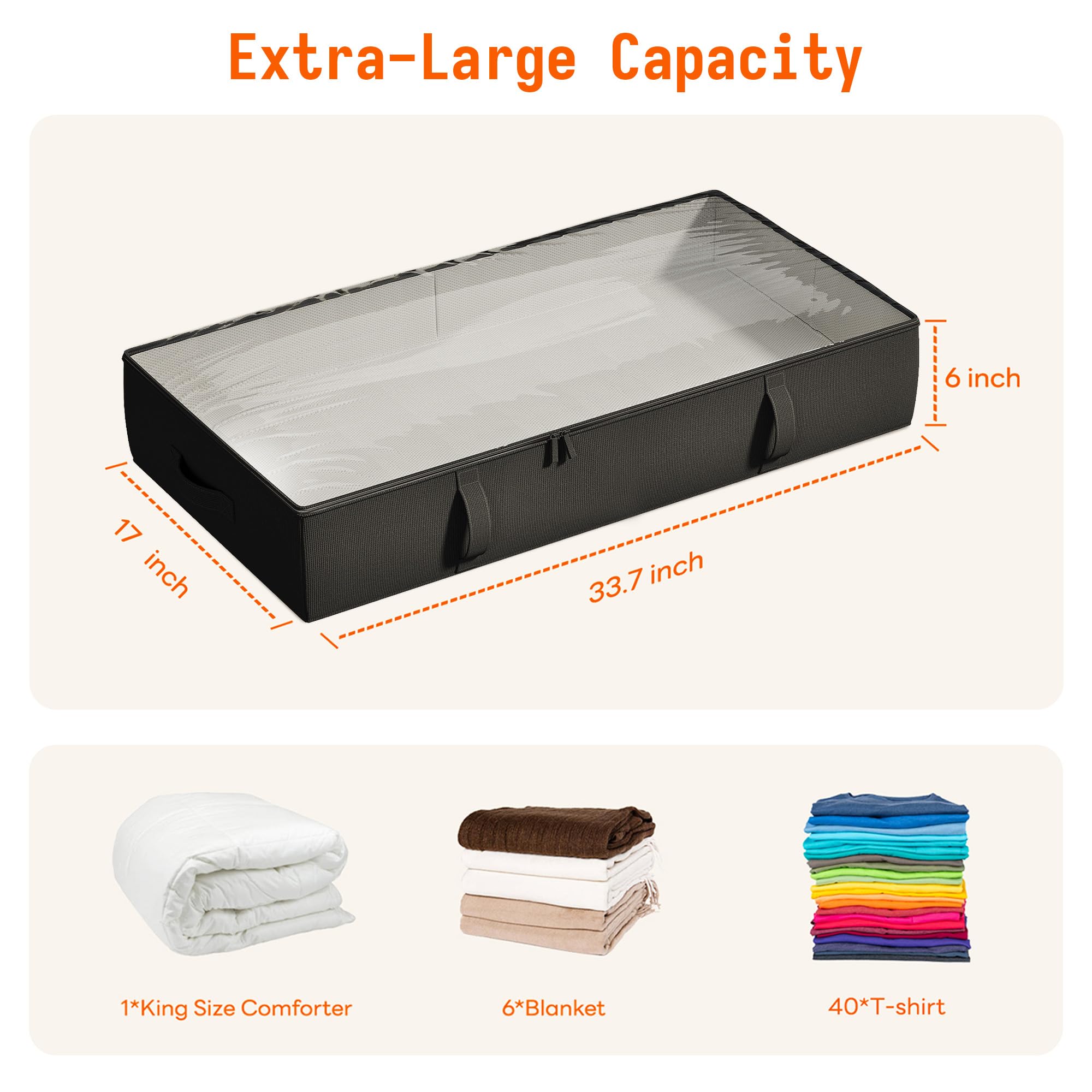 Side Supported Under Bed Storage Containers (2 Count)