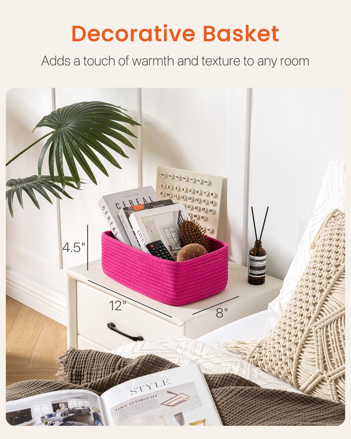 Small Woven Storage Basket for Organizing (3 Count)
