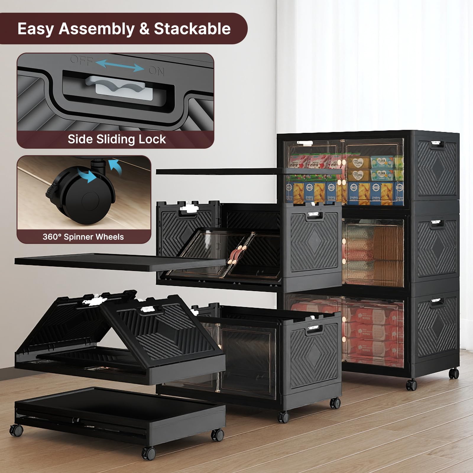 Stackable Storage Bins (3 Count)