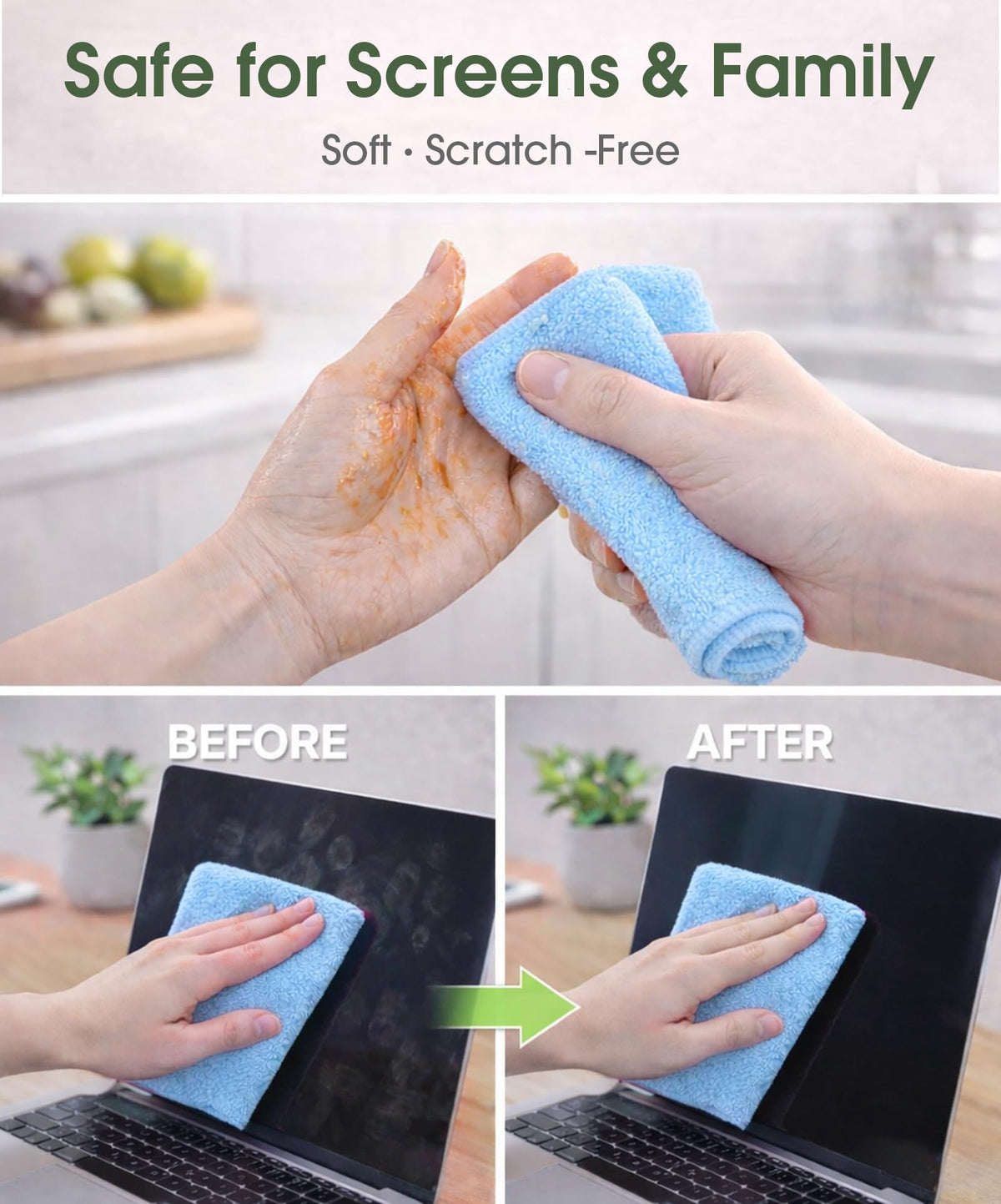 Microfiber Cleaning Cloth Roll (100 Count)
