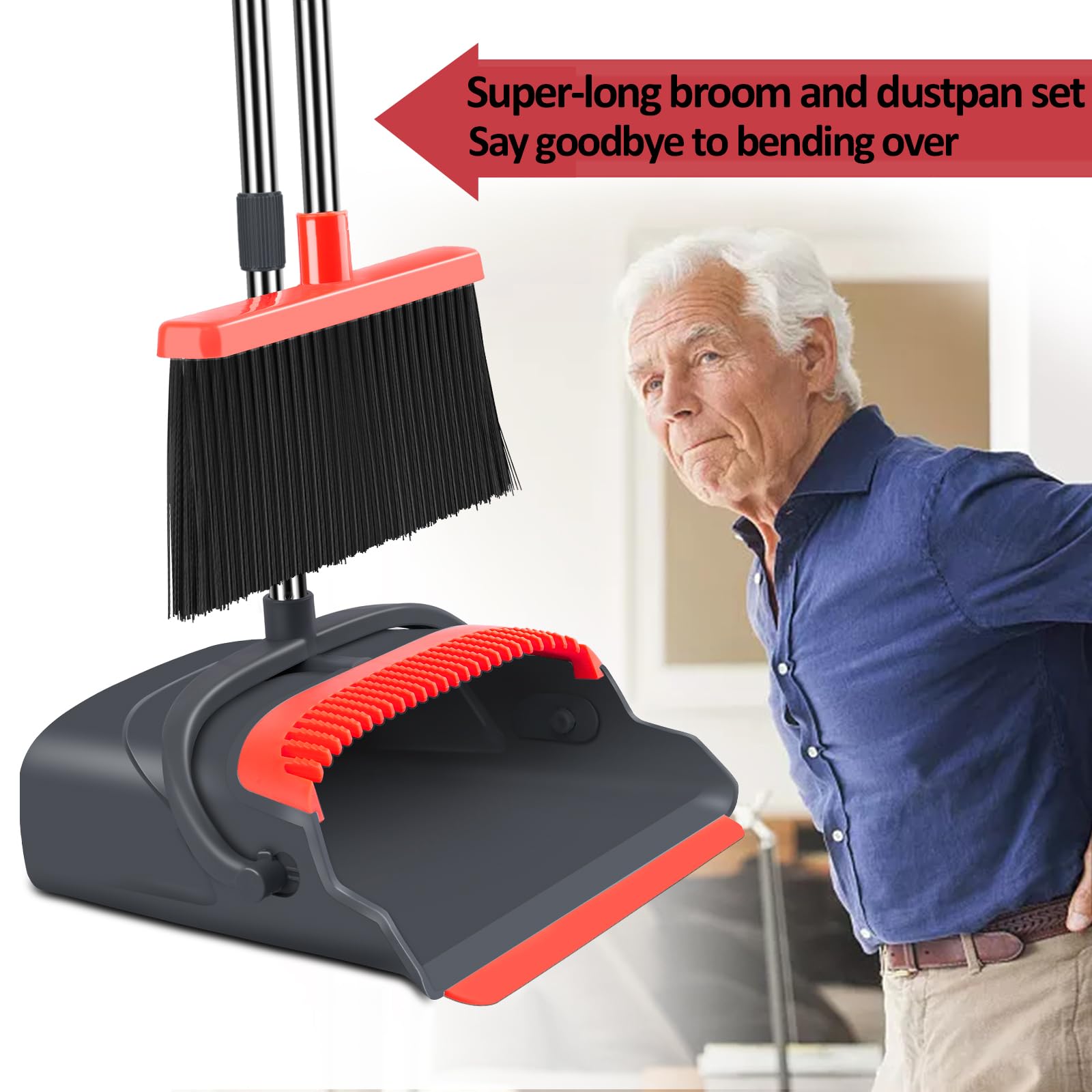 Upgrade Broom and Dustpan Set