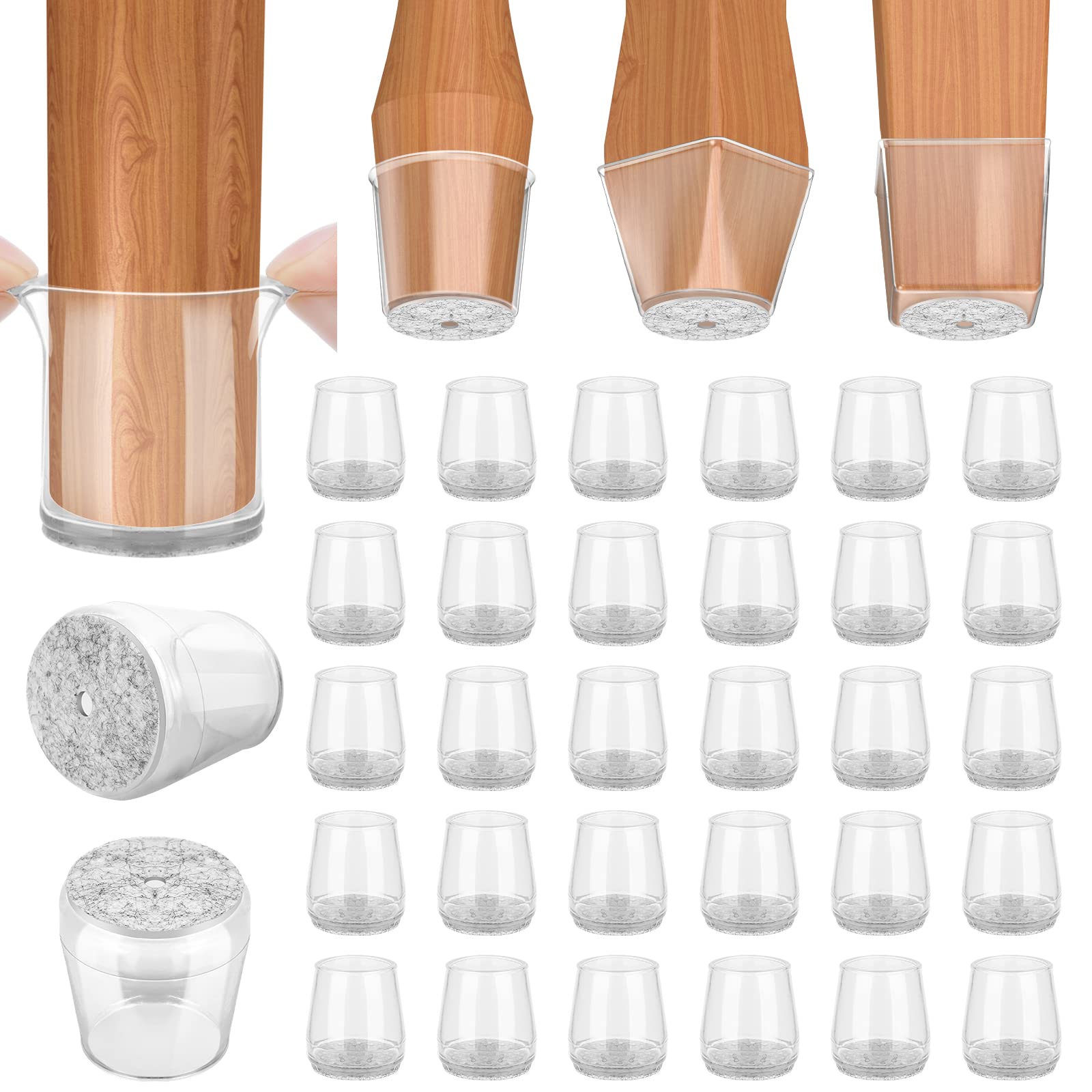 Silicone Chair Leg Floor Protectors (32 Count)