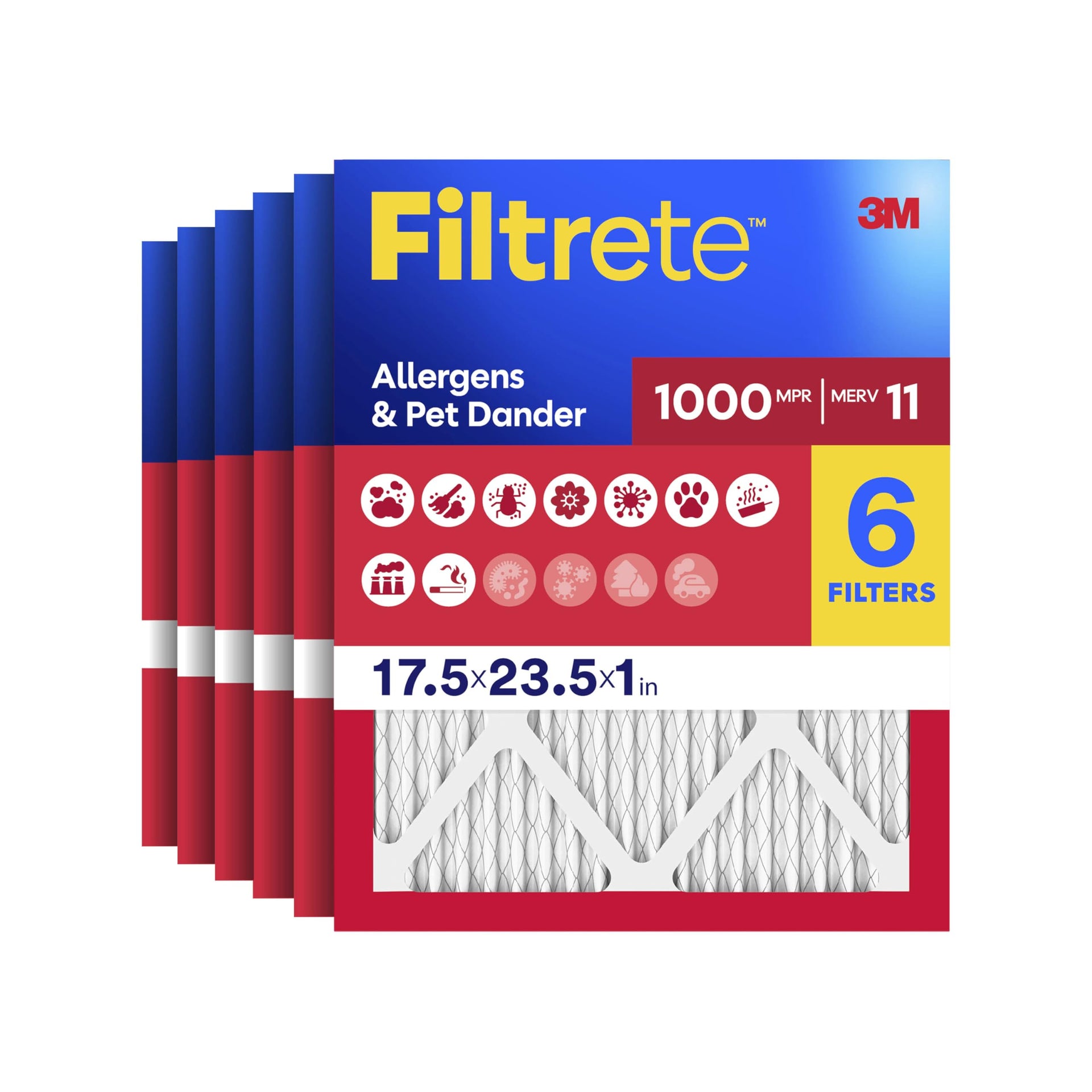 17.5x23.5x1 AC Furnace Air Filter (6 Count)