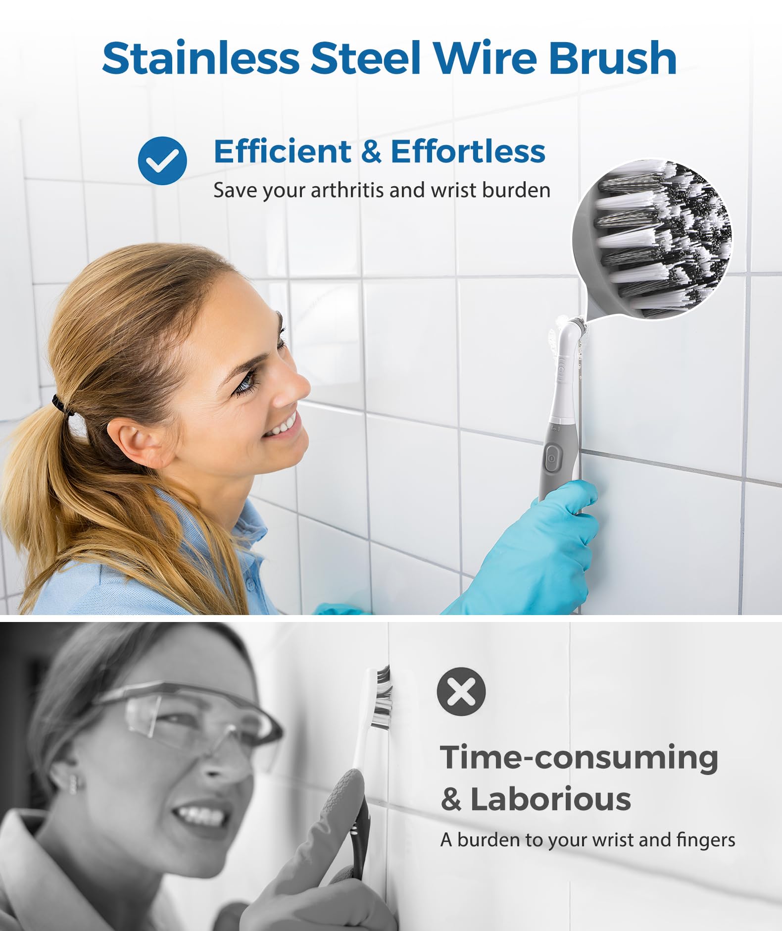 Electric Cleaning Brush with Battery Power