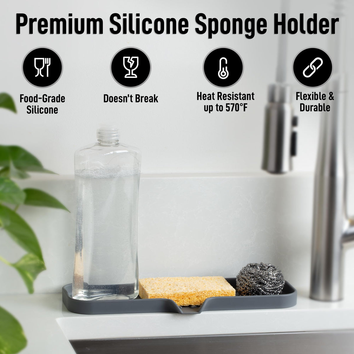 Large Silicone Sponge Holder
