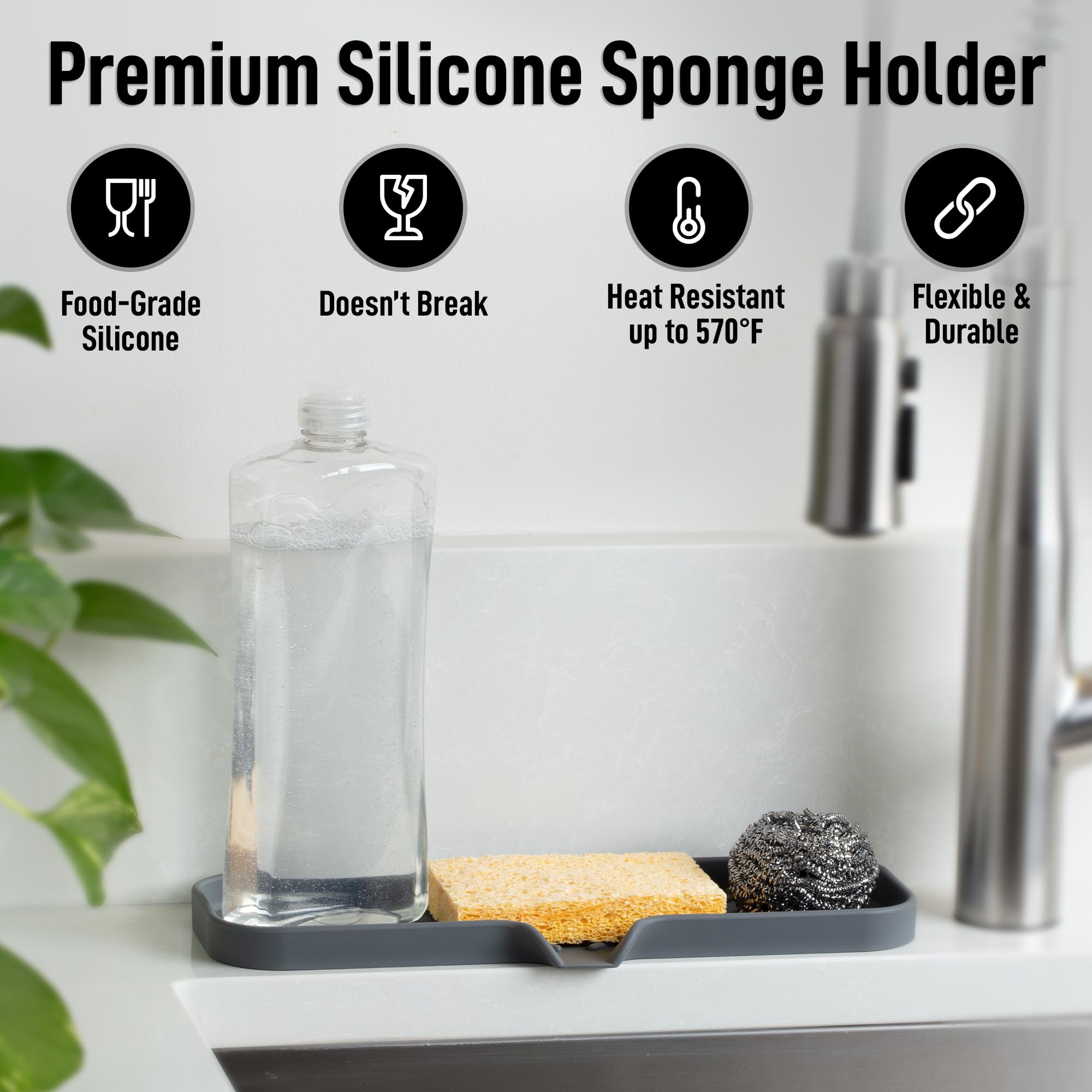 Large Silicone Sponge Holder